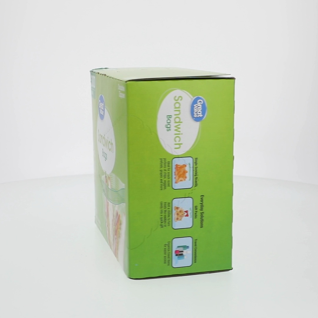 Great Value Double Zipper Sandwich Bags, 300 Count, Reusable Snack