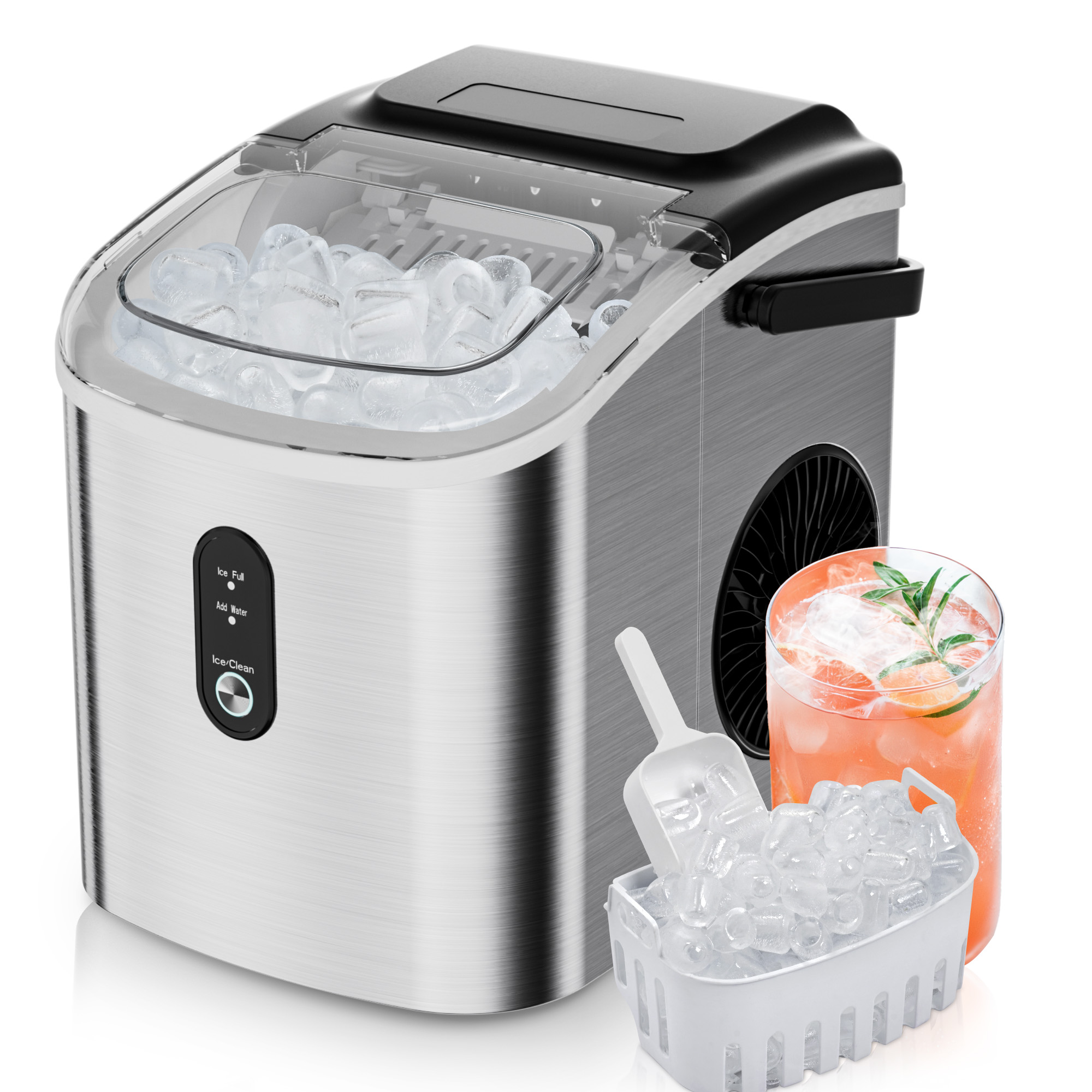 EUHOMY Countertop Ice Maker 26 lbs/Day Portable Self