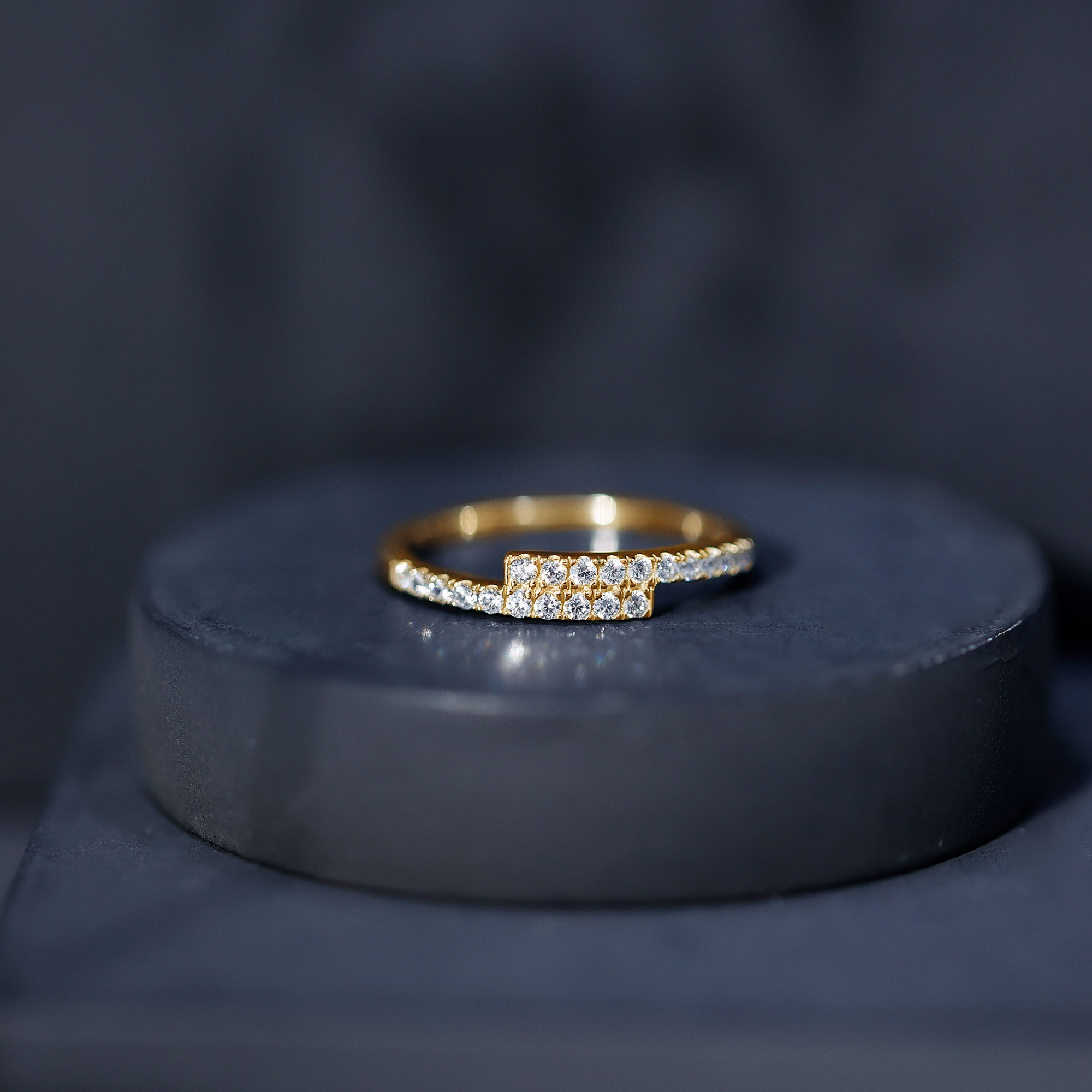 thumbnail video image 2 of Rosec Jewels Certified Lab Grown Diamond Promise Ring - EF-VS Quality - Half Eternity Ring for Women - Ready to Gift, 10K White Gold, US 7.50, 2 of 7