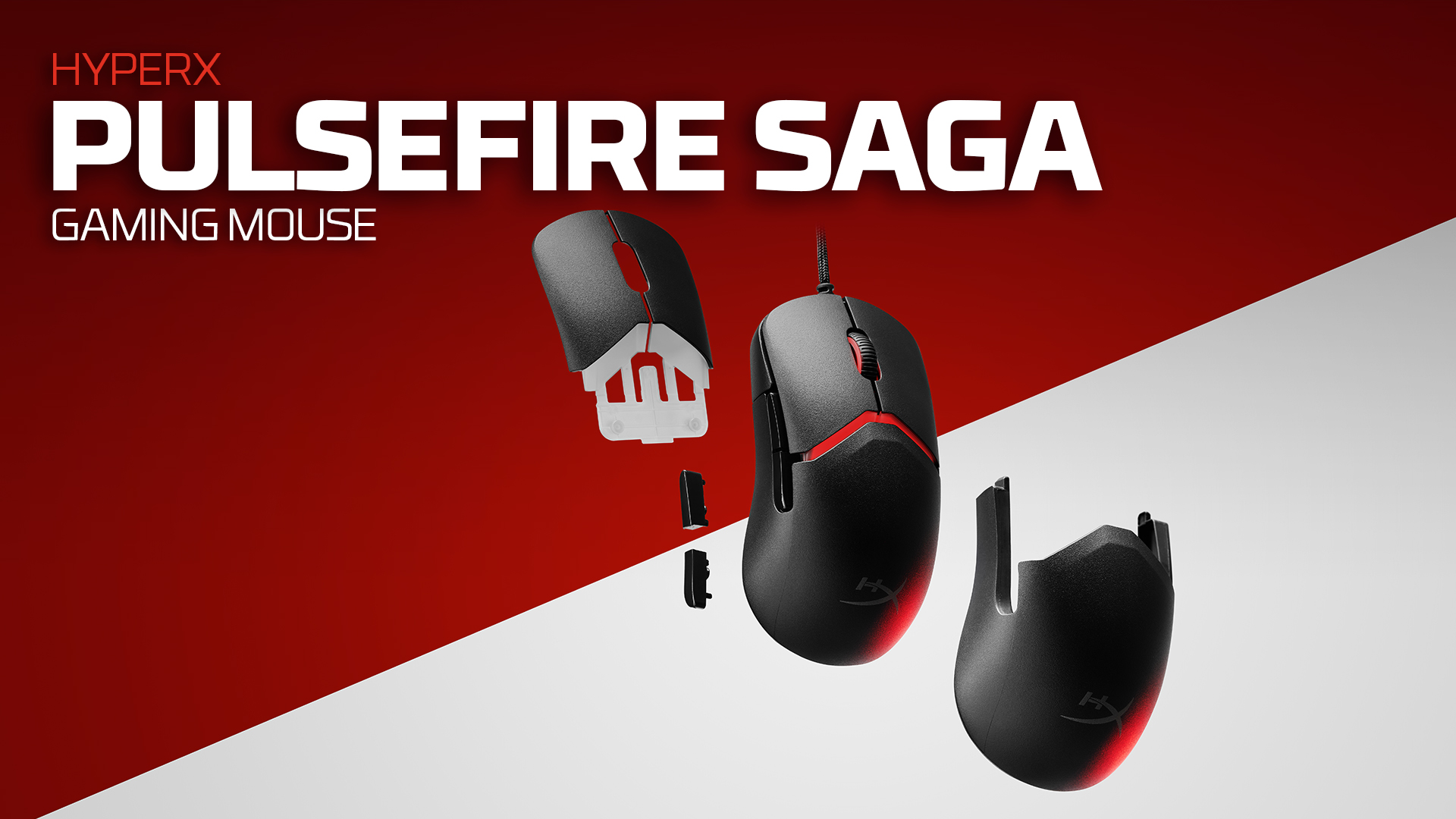 thumbnail video image 2 of HyperX Pulsefire Saga - Wired Gaming Mouse, 2 of 21