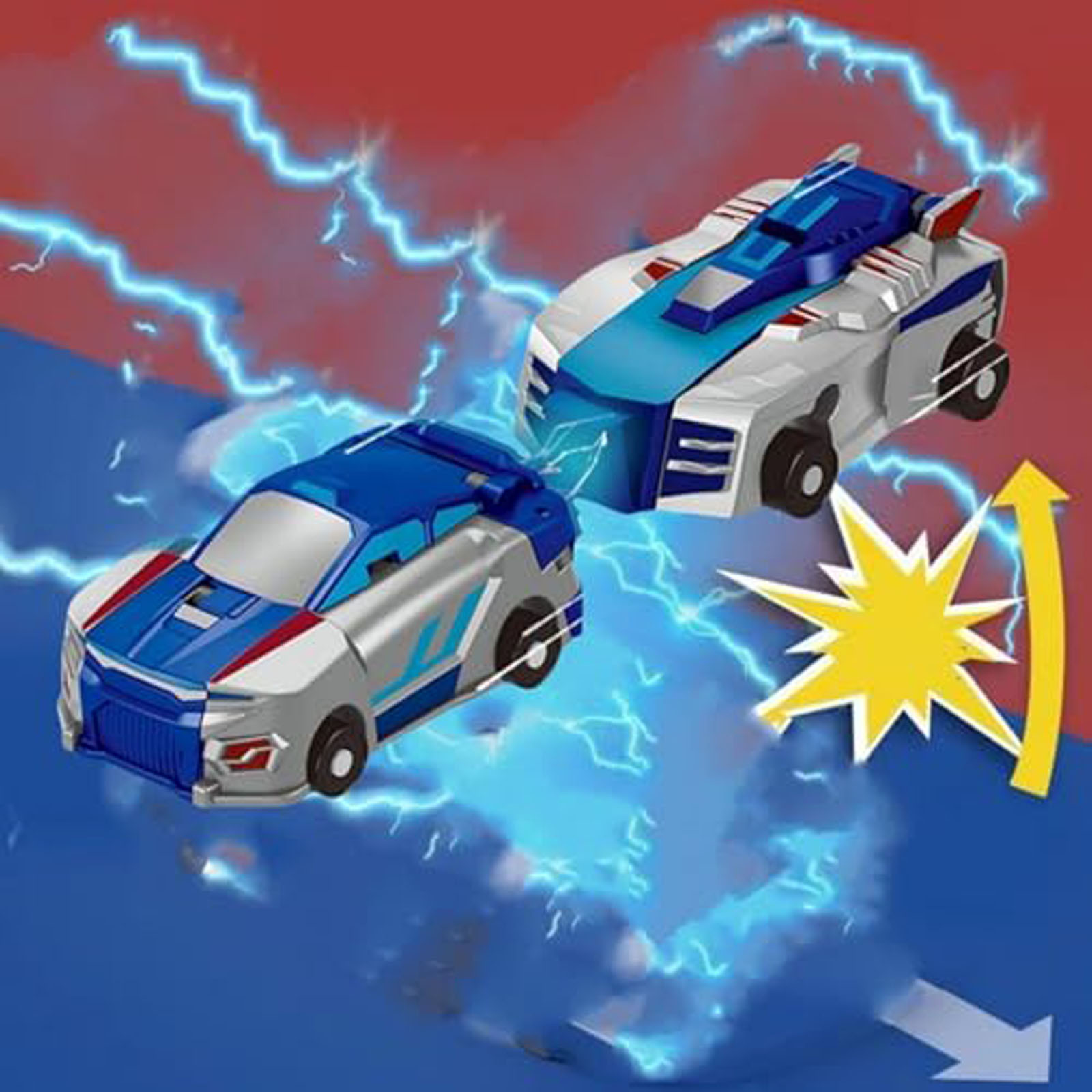 thumbnail video image 2 of 2in1 Transforming Dinosaur Toys，Transformation 4 Pack Car Toy with Collision Transforming Car for Girls Age 4-6 |Party Gift for Birthday, Christmas (Blue & Pink Dragon), 2 of 12