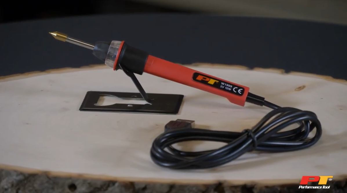 thumbnail video image 2 of Performance Tool W1999 USB Soldering Iron with Replaceable Tip, Reaches 1000 Degrees in 2 Minutes, Compact and Versatile with 48-inch Power Cord, 2 of 11
