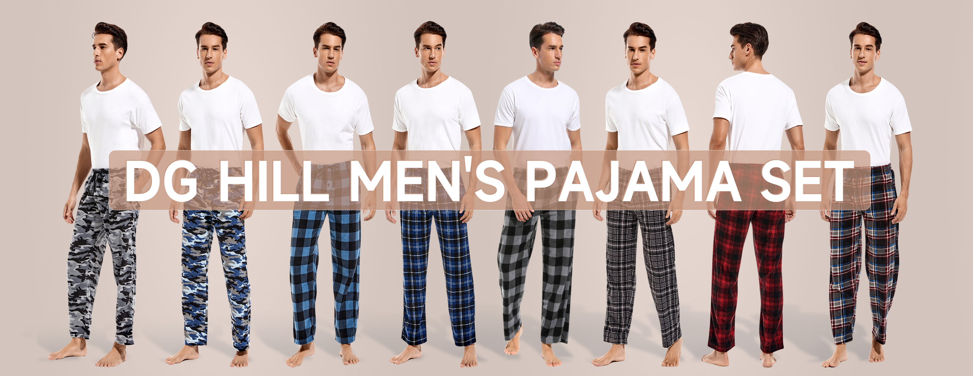 thumbnail video image 2 of DG Hill Mens Pajama Pants Plaid Fleece Lounge Sleepwear With Pockets 3 Pack L, 2 of 7