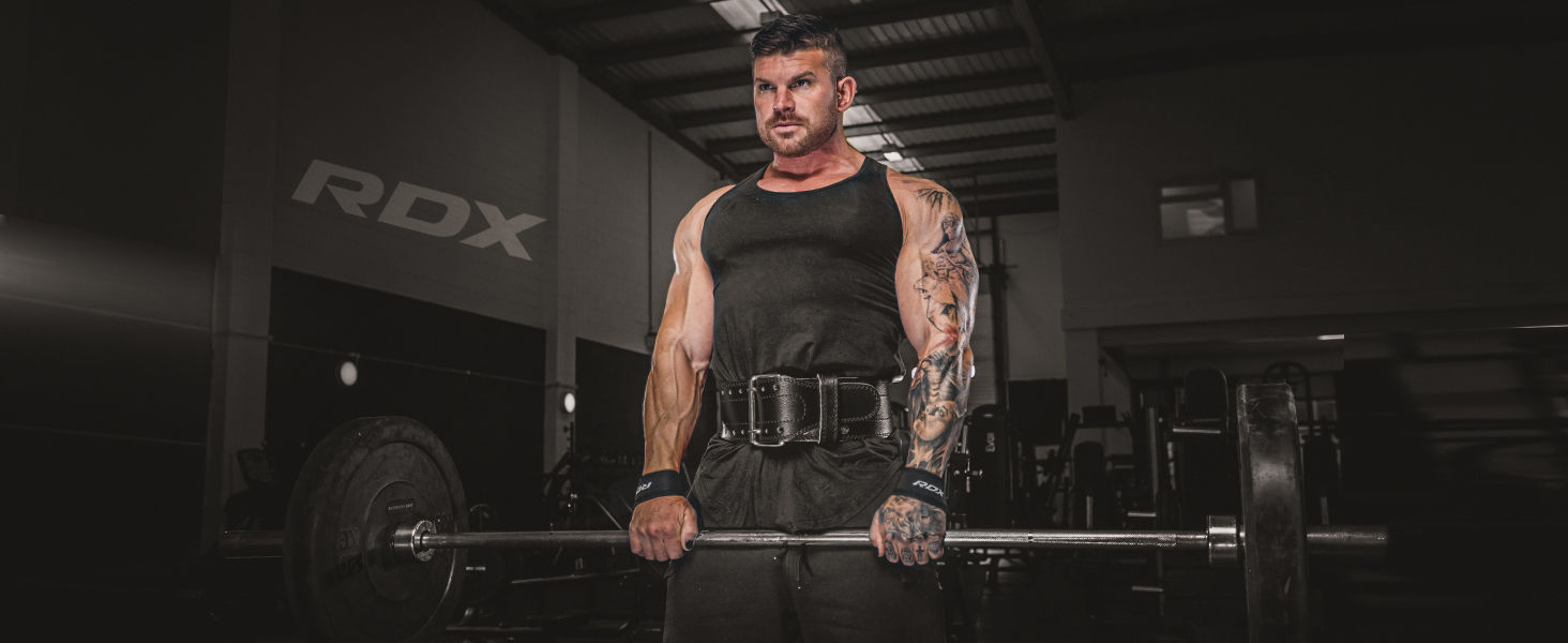 thumbnail video image 2 of RDX Weight Lifting Straps Deadlifting Powerlifting, 5MM Neoprene Wrist Support, Anti Slip 60CM Hand Bar Grip, Heavy Duty Bodybuilding Weightlifting Workout, 2 of 10