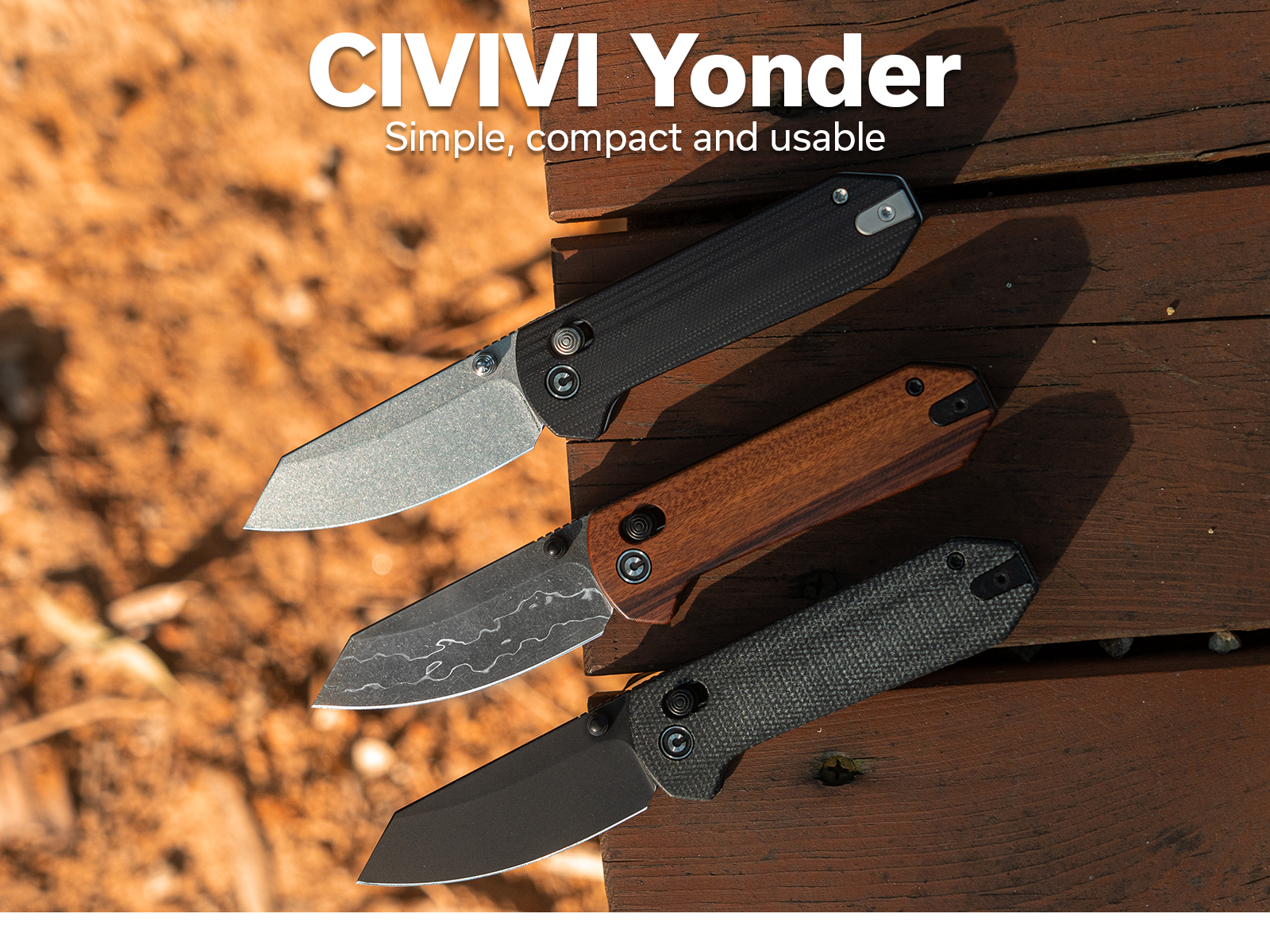 thumbnail video image 2 of CIVIVI Yonder Folding Pocket Knife 2.88" 14C28N Blade G10 Handle Designed by Zac Whitmore C23073-1, 2 of 12