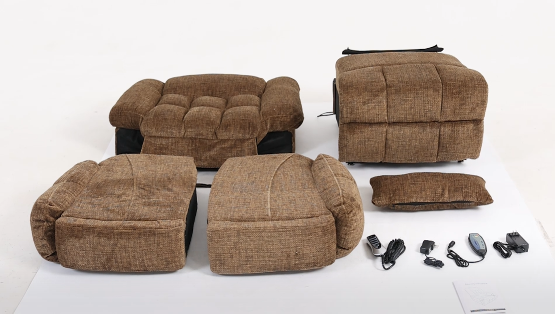 thumbnail video image 2 of LITVZ 27in Extra Wide Recliner Chair for Big Man 400lbs, Oversized Power Lift Chair with Heat and Massage Hidden Cup Holder, Adjustable Headrest, Backrest, Lumbar & Footrest for Elderly, 2 of 11