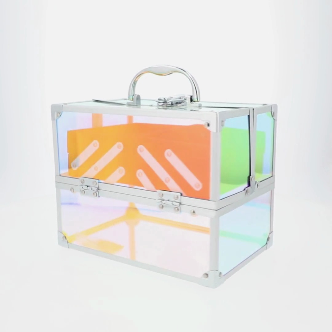 Walmart Cosmetic Train Case Cosmetics Organizer with 4 Trays for