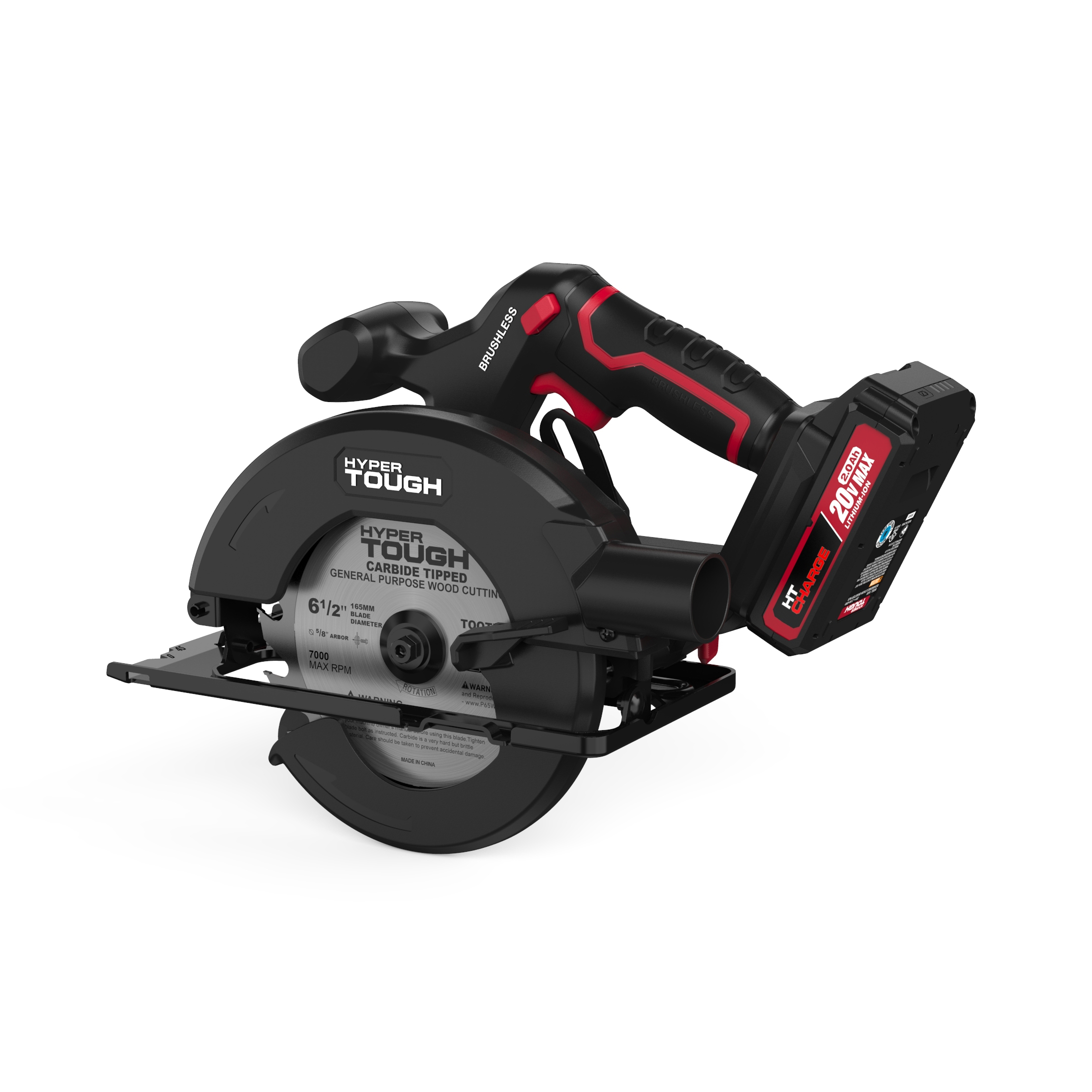Free Shipping! Hyper Tough 20V Brushless Circular Saw with 6