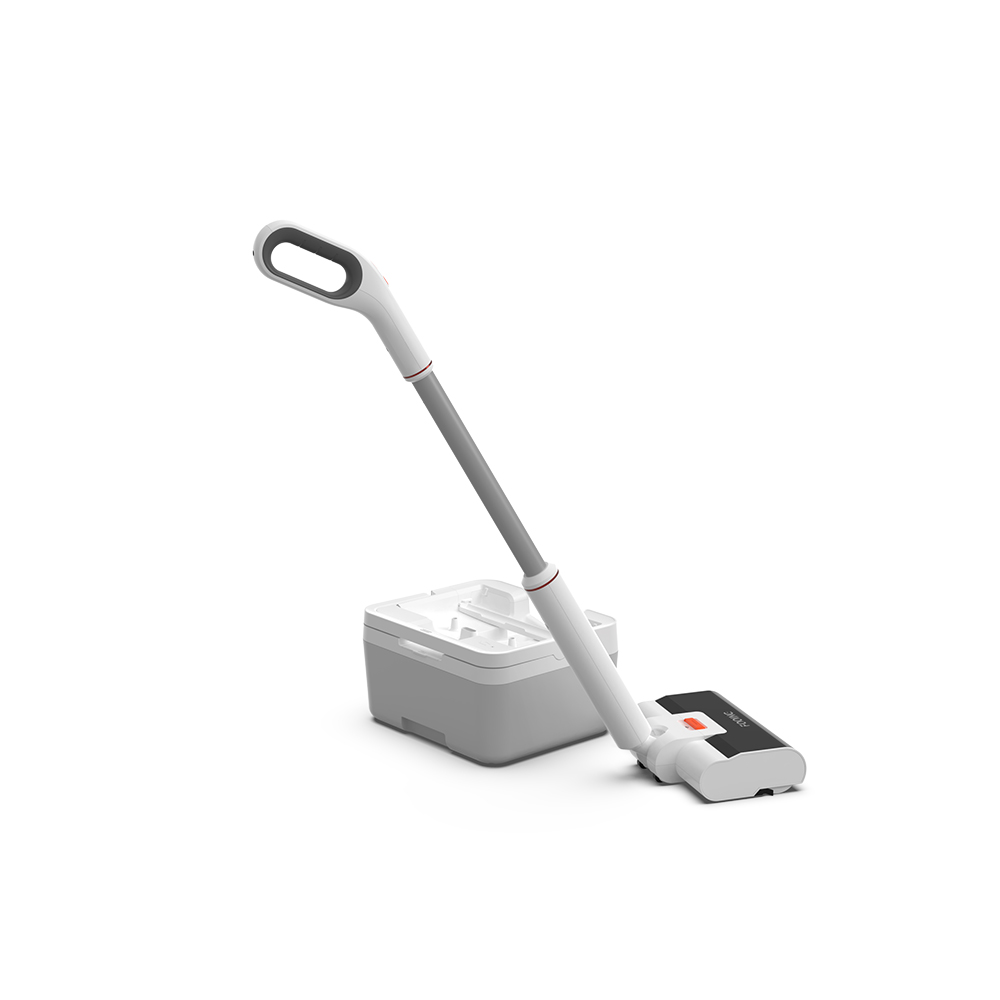 FOOING Cordless Powered Mop for Floors Electric Mop for Hard Floor Cleaner,  Hand Free with Water Tank, White 