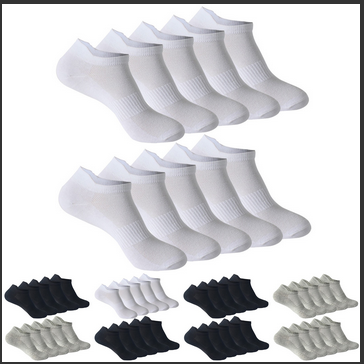 thumbnail video image 2 of hcuribad Mens Clothing,2024 New Arrival Unisex Casual Solid Breathable Moisture-Absorbing Lightweight Sports Socks(10-Pack),Mens Socks,Sock Packs,Running Socks,() Black S, 2 of 3