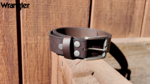 thumbnail video image 2 of Wrangler Men's Genuine Leather Belt with Removable Buckle, 38mm Casual Belt for Jeans, Gifts for Men, 2 of 10