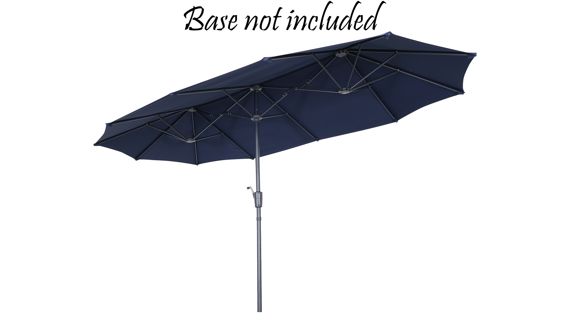 thumbnail video image 2 of Autlaycil 13 ft Rectangle Patio Umbrella with Crank, Outdoor Market Umbrella (Navy Blue), 2 of 8