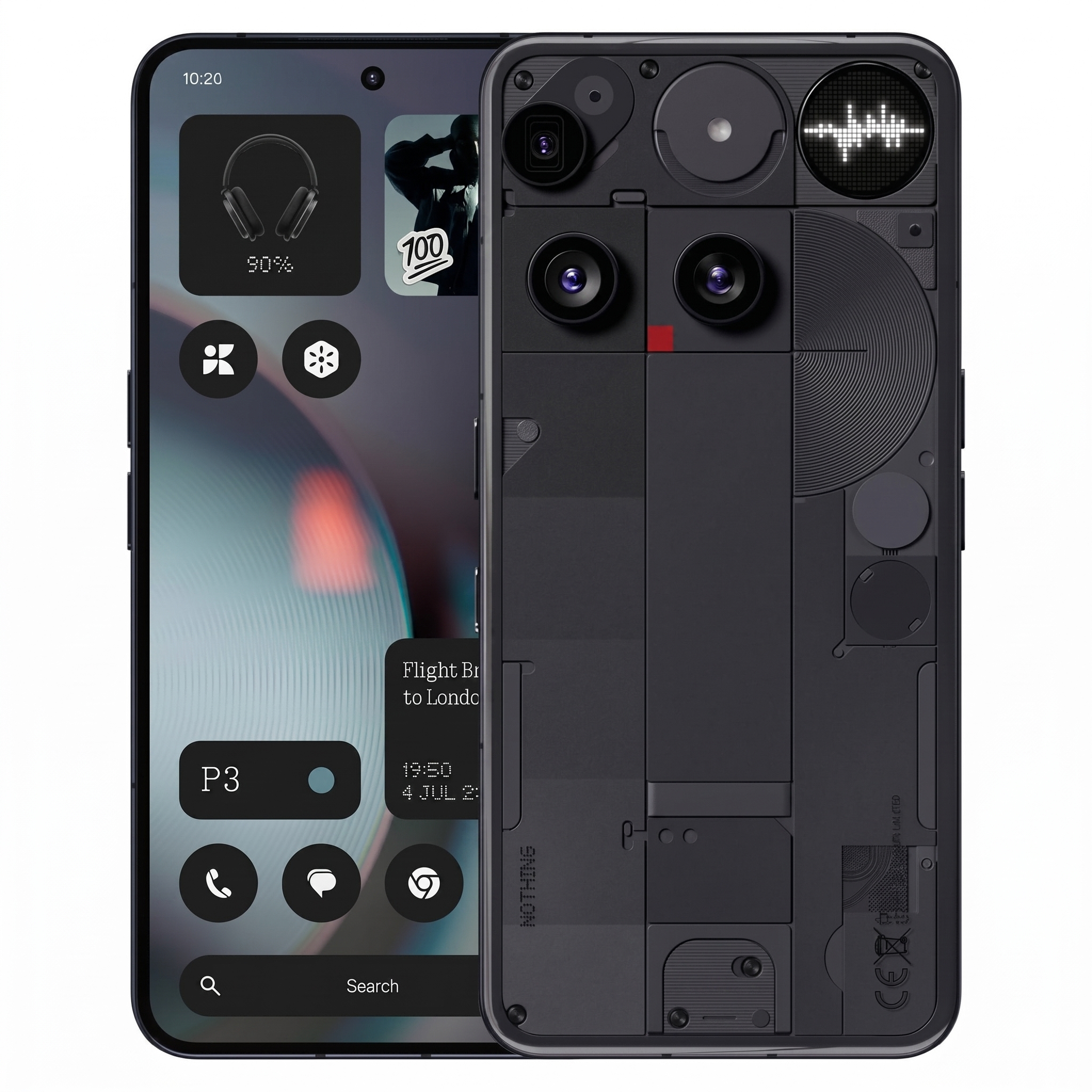 thumbnail video image 2 of Nothing Phone (3) Cell Phone, 5G Unlocked Phones 512GB, Android 15, Snapdragon 8s Gen4, AI Mobile Phones with Four 50MP Cameras & AMOLED Display, 5150mAh, Glyph Interface, Smartphone Black, 2 of 7