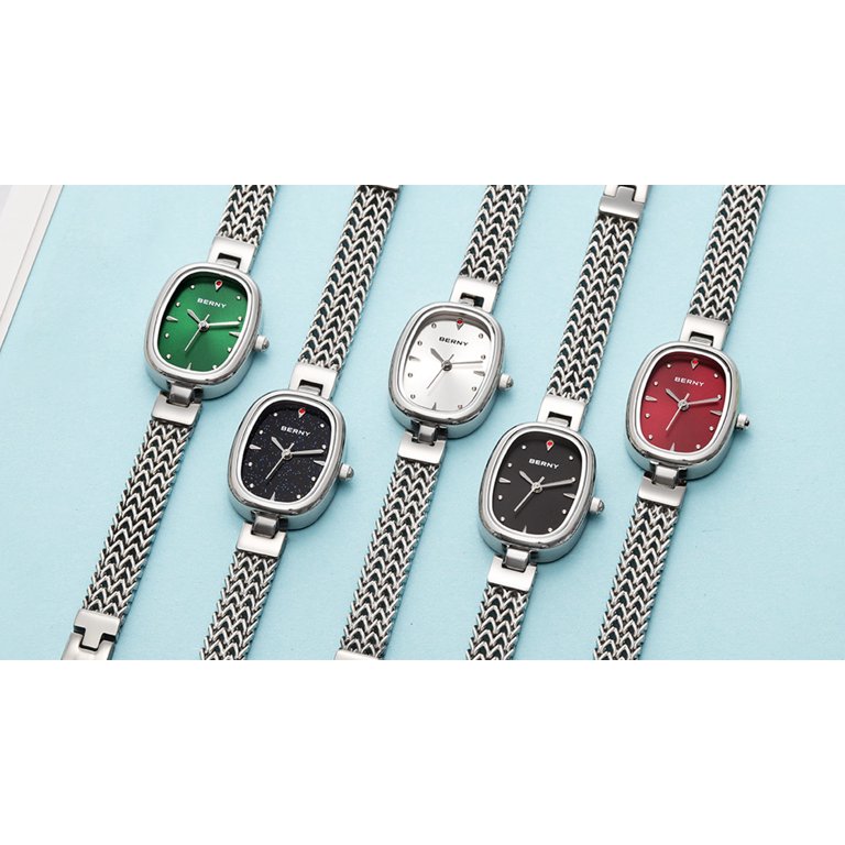 BERNY Small Silver Watches for Women, Minimalist Dainty  display picture 1