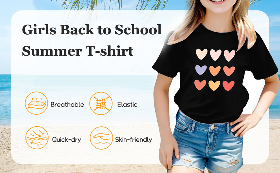 thumbnail video image 2 of HIPYLO Tops White Kids Tshirt Cute Shirts Cherry Shirt Toddler T Shirts Girls Size 6 Clothes for Toddler Girls 5 Girls Clothes, 2 of 9