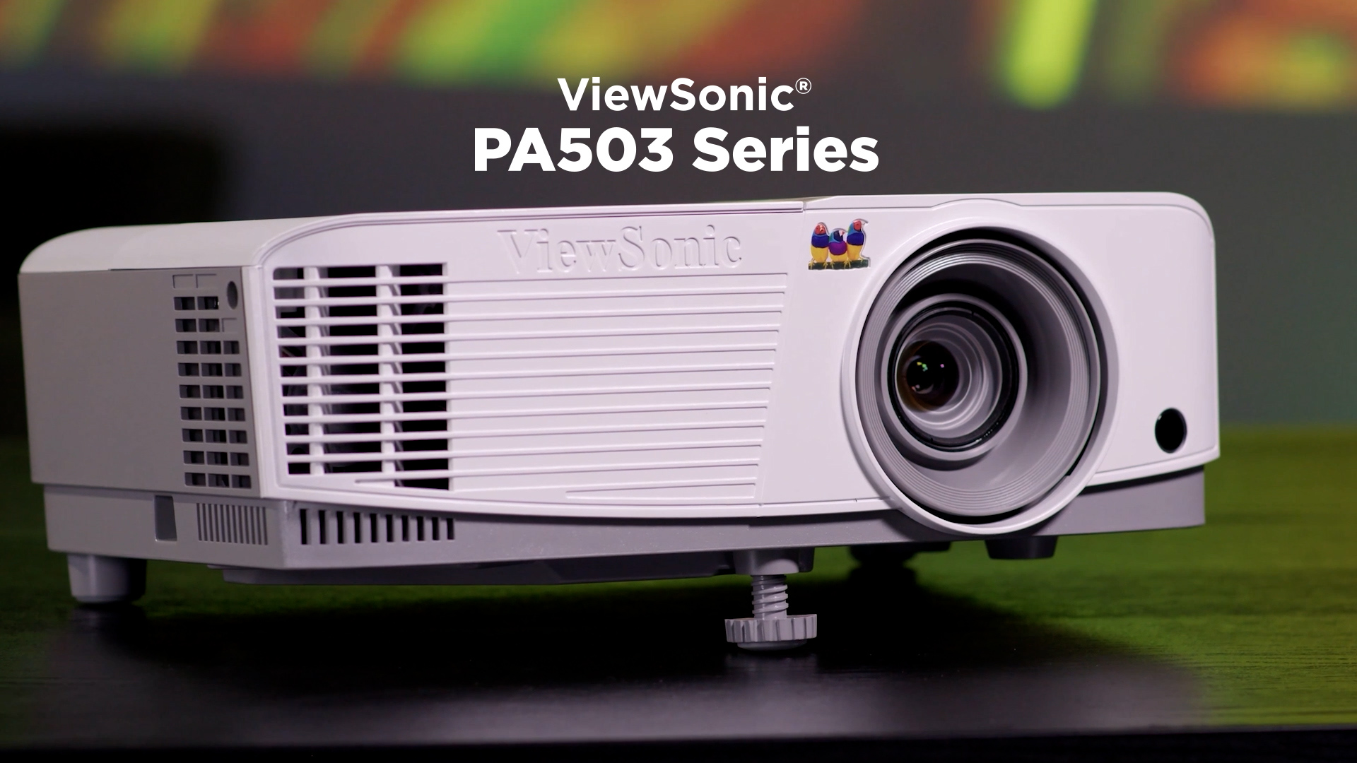thumbnail video image 2 of ViewSonic PA503W 3800 Lumens WXGA High Brightness Projector for Home and Office with HDMI Vertical Keystone, 2 of 6