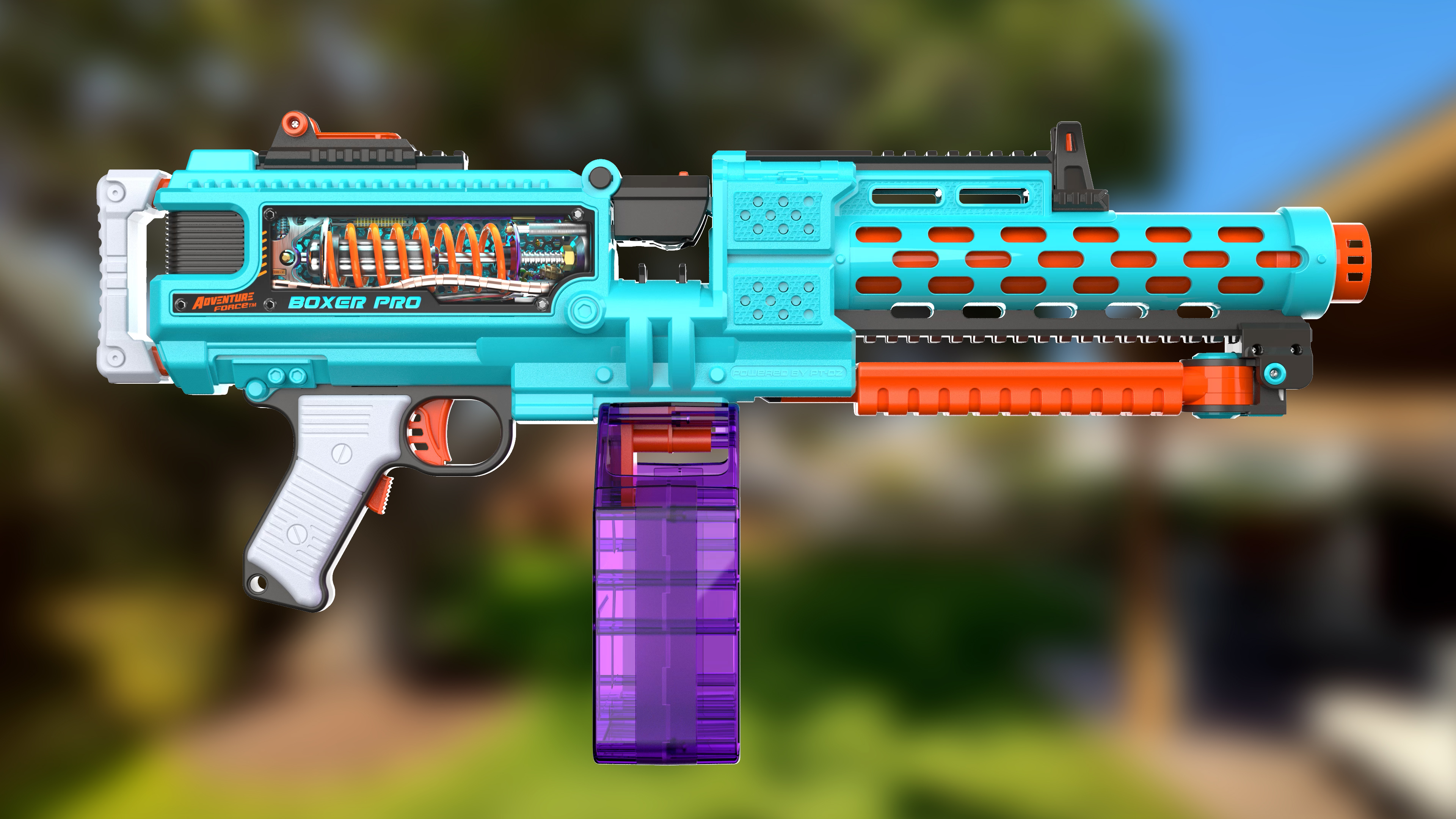 thumbnail video image 2 of Adventure Force Tactical Strike Boxer Pro Ultimate Pro Flywheel Full-Auto Motorized Belt Blaster, Shoots Up to 150 FT, 55-Piece Pro Blaster Set up to 6 Rounds per Second, 14+, 2 of 12