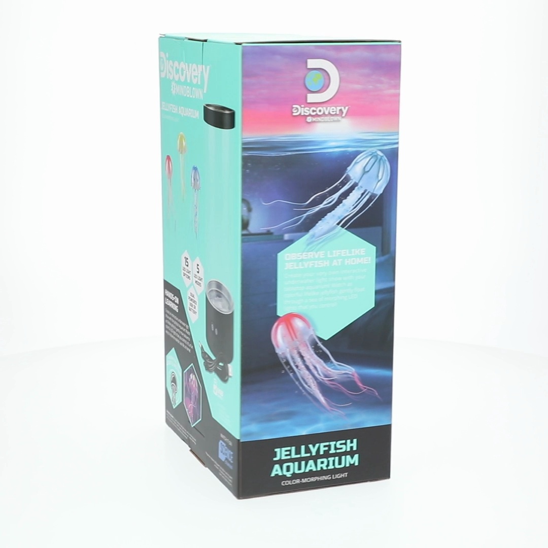 colorful fish tank led light jellyfish aquarium lamp water box Brewish Lamp,16 Color Changing Mood Lamps, 4 Modes Night Light, Artificial with Moving Fish, Sensory Room Lights for Autism, ADHD, Excellent Gift Discover the Sensory Bubble Tube Lamp Jellyfish Mini Tank | LED