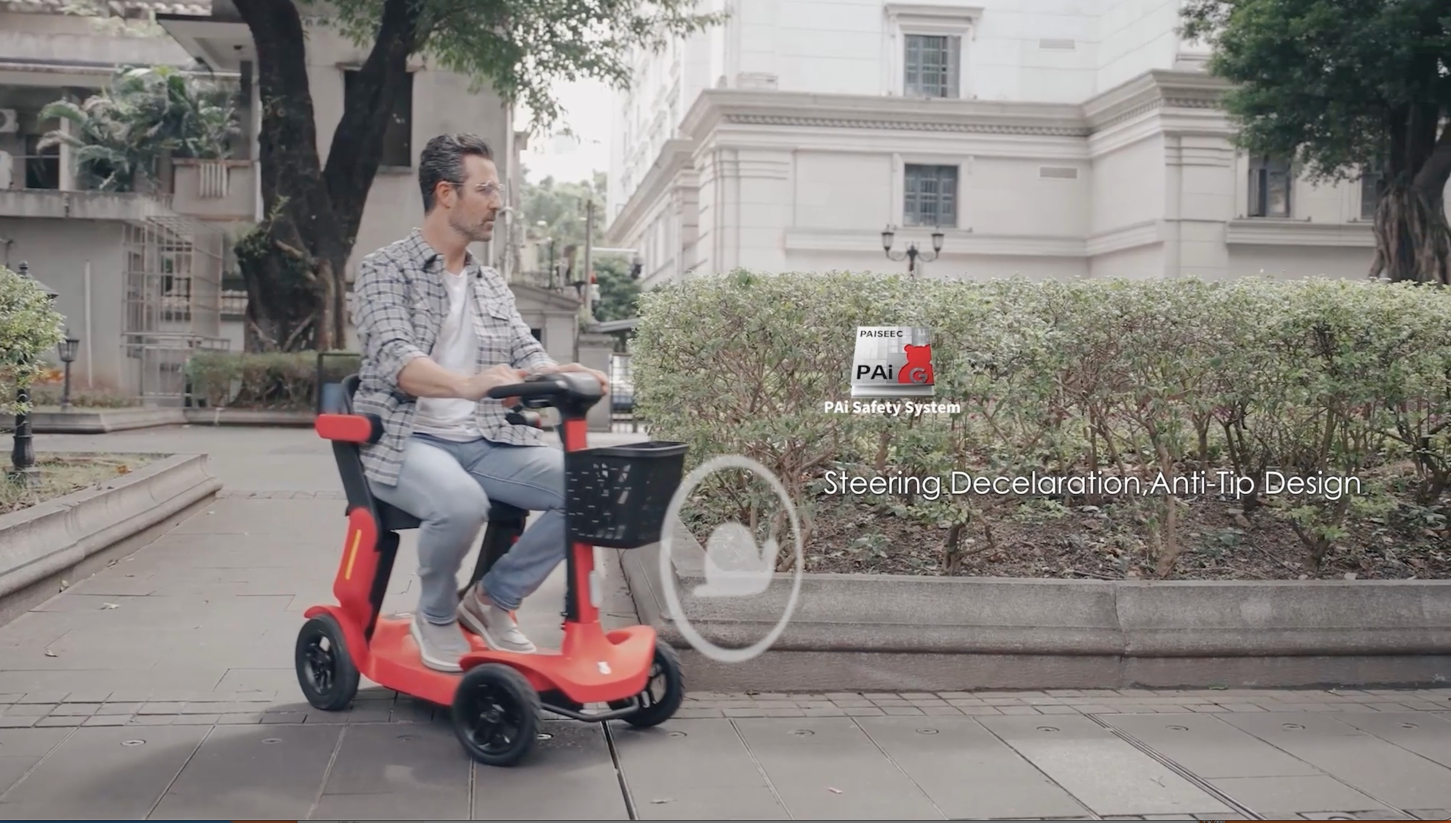 thumbnail video image 2 of Paiseec S3 Mobility Scooter for Seniors - Foldable Mobility Scooter for Adults - 25 Miles on 1 Charge, Enhanced Safety, Lightweight for Travel, LED, Basket, 6 MPH Max, 2 of 9