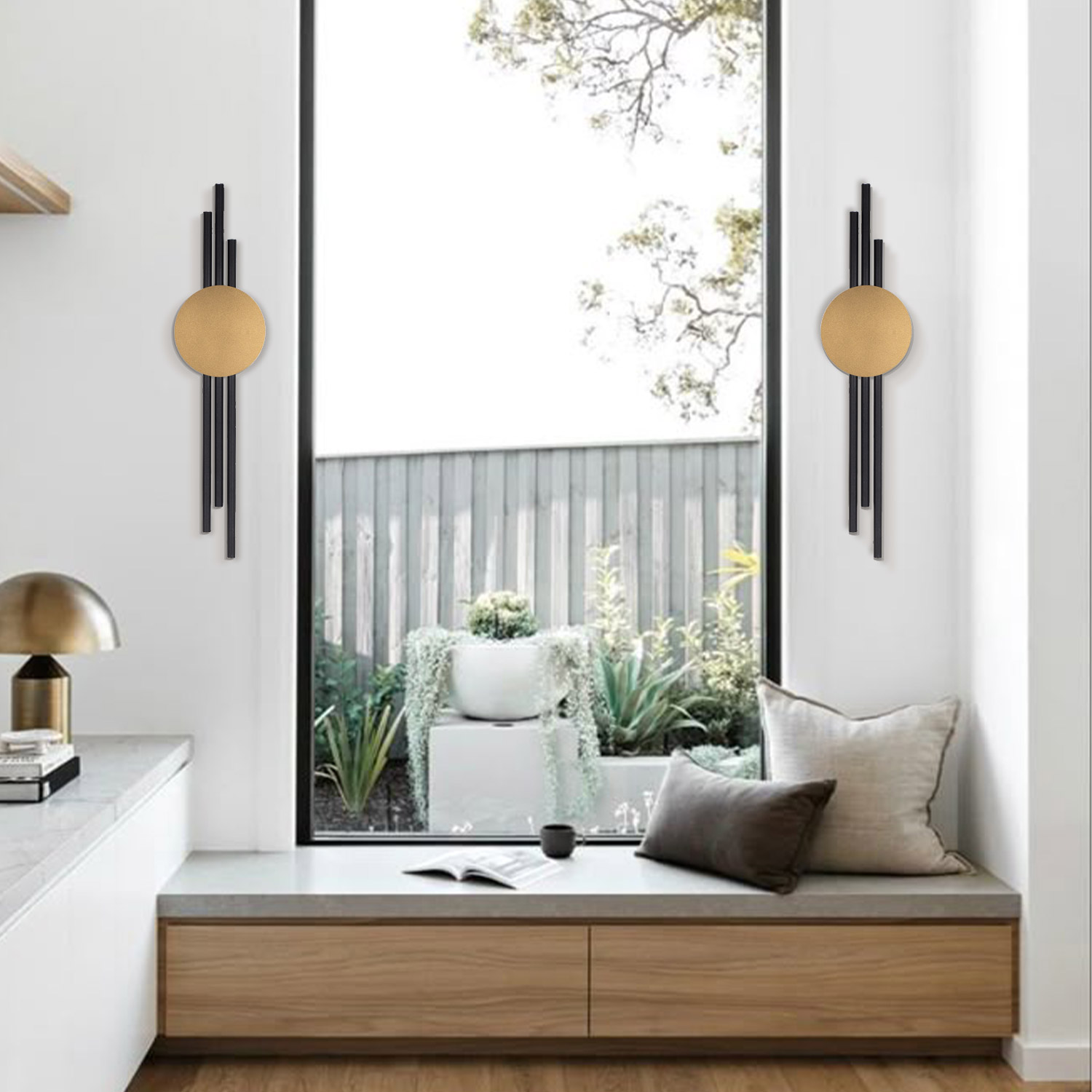 thumbnail video image 2 of Antique Lines Set of 2 Metal Wall Art, Vertical Modern Wall Decor, Geometric Wall Art, Living Room Home Decor, Wall Sculptures, 2 of 12