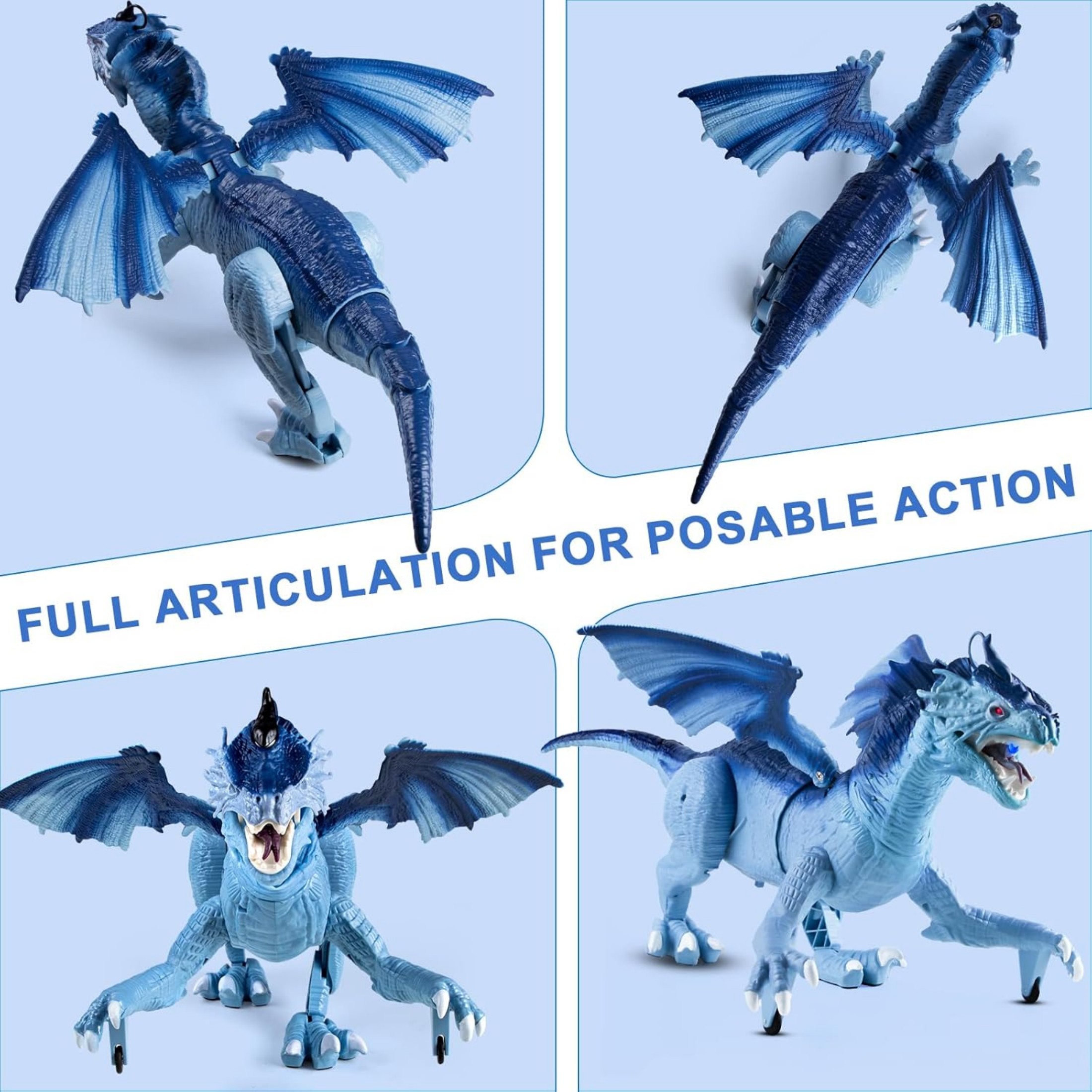 thumbnail video image 2 of R.C. Water Spray Dragon Toy - 2.4GHz Remote Control Walking Dinosaur with LED Eyes & Realistic Roar, Shoots Water Streams, Rechargeable Battery, Outdoor Pool & Backyard Play for Kids Ages 6+, 2 of 8