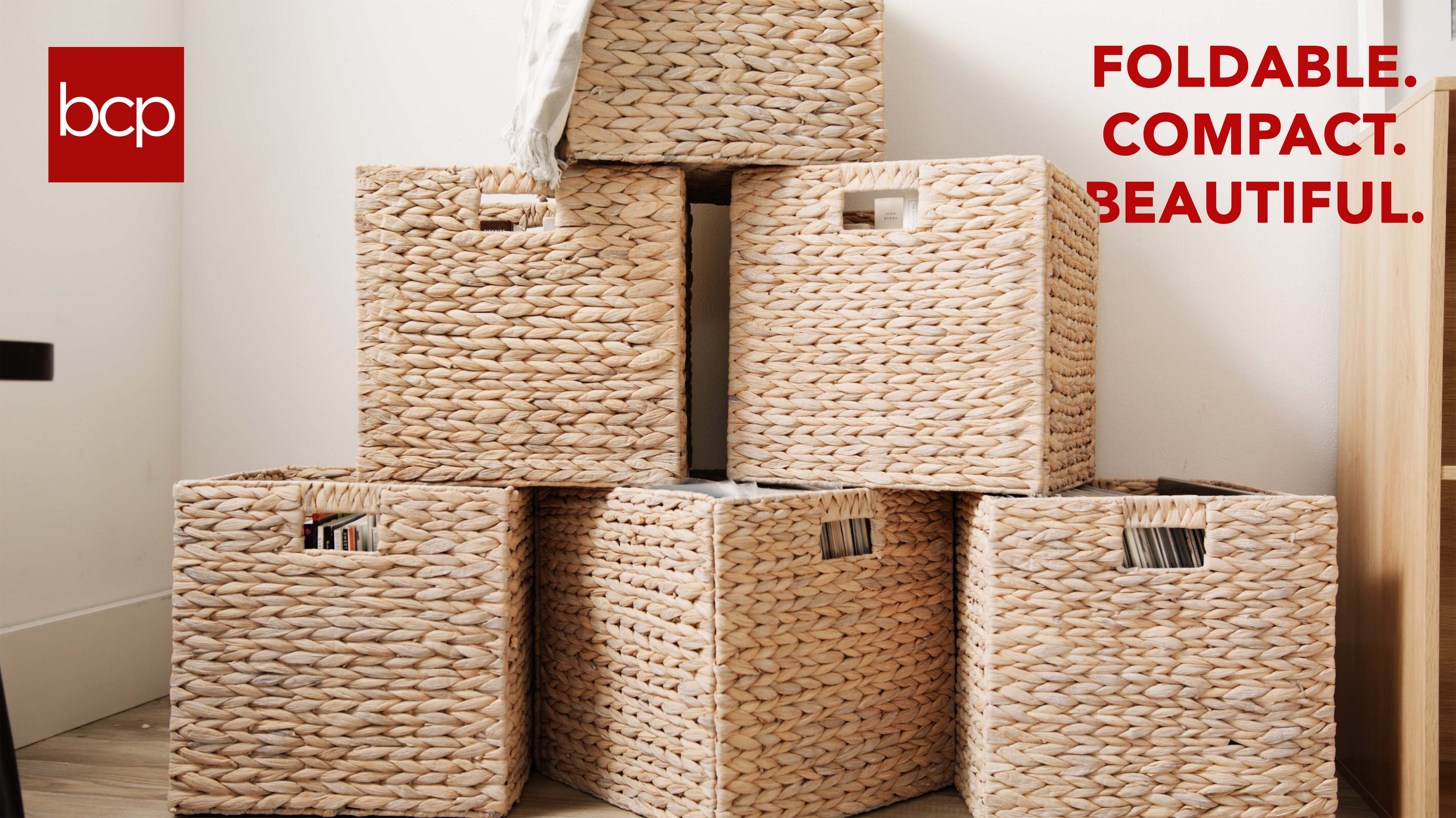 Best Choice Products Decorative Woven Hyacinth Storage Baskets Set