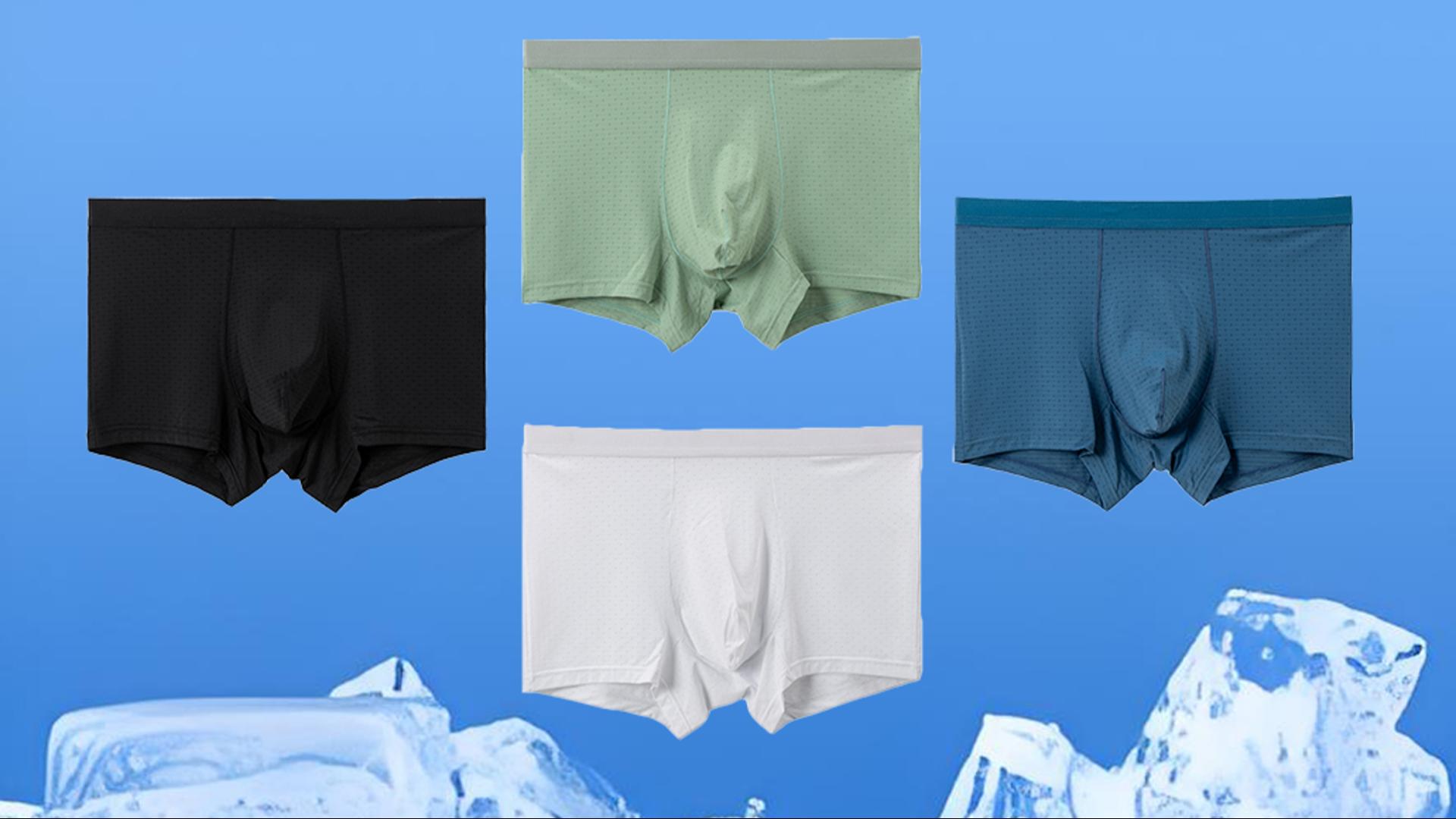 thumbnail video image 2 of Whaninti Men's Trunks Underwear Silk Mesh Quick-Dry 3D-pouch Boxer Briefs 5-Pack M, 2 of 8