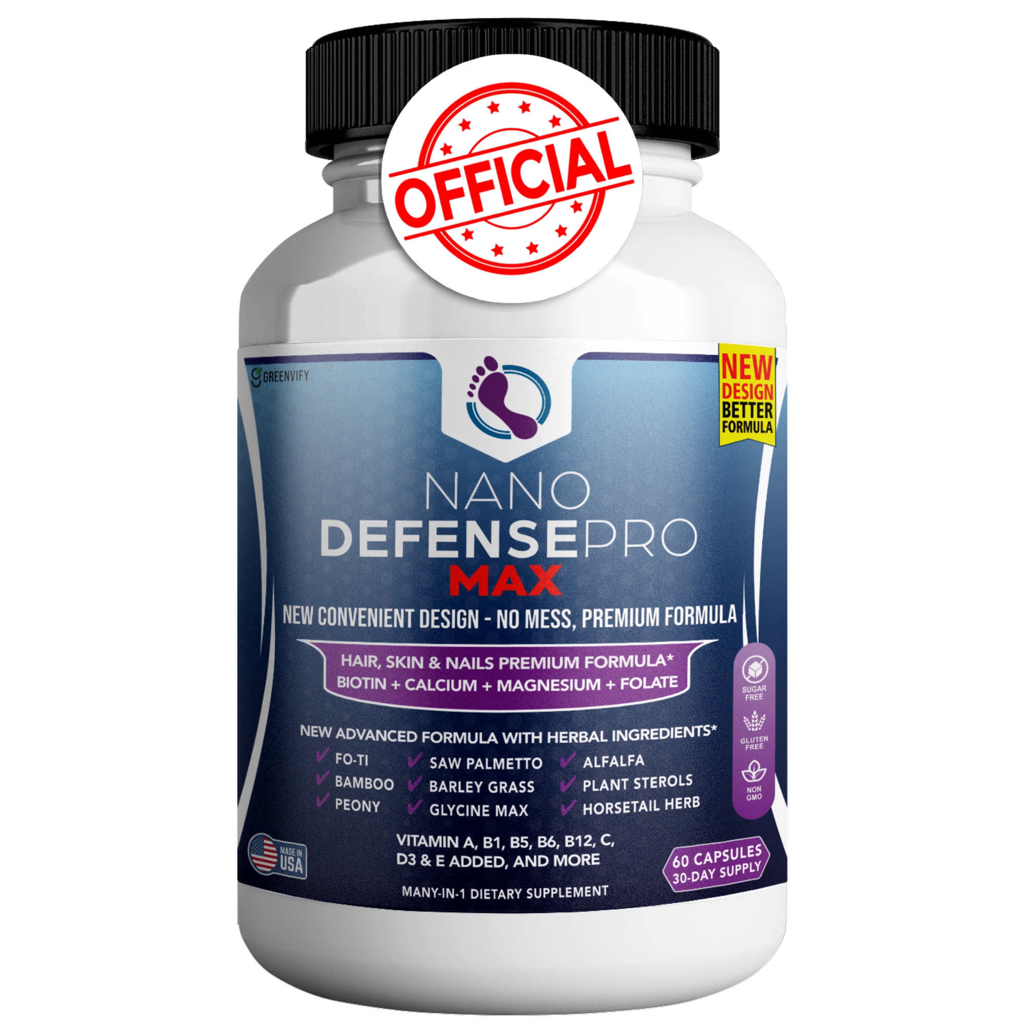 thumbnail video image 2 of Nano Defense Pro Max Supplement for Hair, Skin Nails, 2 of 6