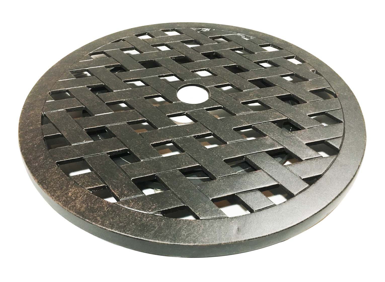 lowes lazy susan for umbrella patio table TeakStation Grade-A Teak Wood 20" W/Umbrella Hole Outdoor Garden Dining #TSAXLS: Home & Kitchen It has a durable matte finish does the center of table