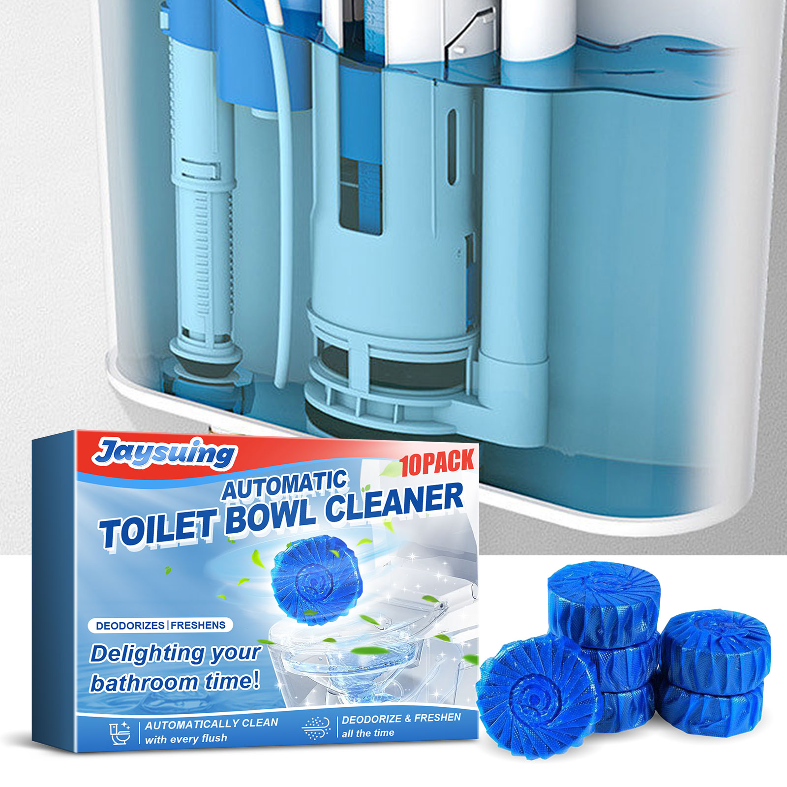 thumbnail video image 2 of Toilet Bowl Cleaners Tablet , Automatic Toilet Cleaners for Deodorizing & Descaling, Long-Lasting Toilet Bowl Cleaner Tablets with Sustained-Release Technology Against Tough Stains, 2 of 13