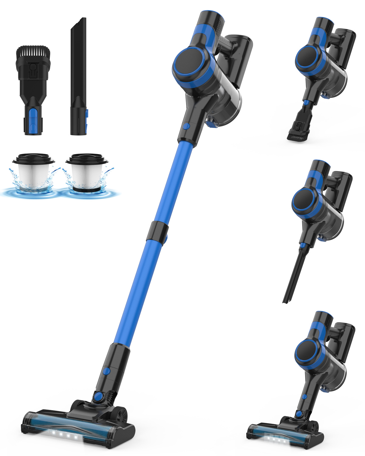 thumbnail video image 2 of Homadio V50 Cordless Vacuum Cleaner, 45-Min Runtime, Powerful Suction, Pet Hair Removal, Lightweight Stick Vacuum for Home Cleaning, 2 of 8