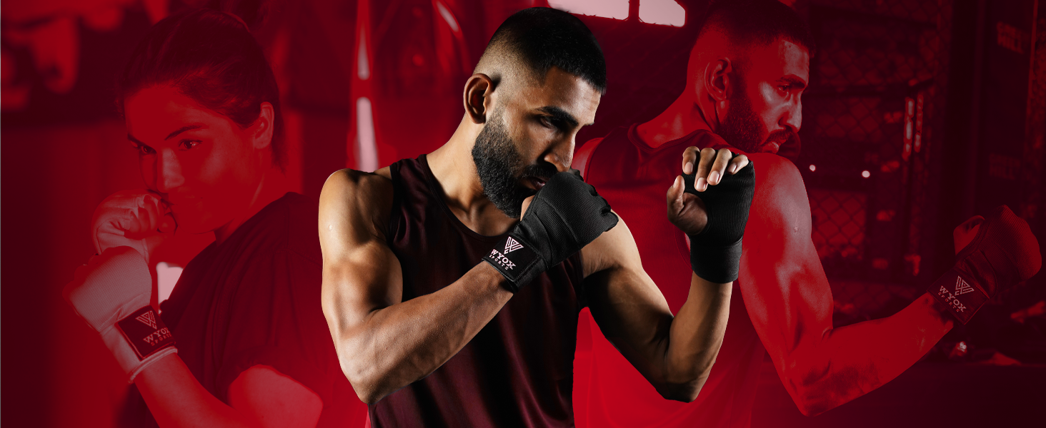 thumbnail video image 2 of WYOX Gel Boxing Hand Wraps Inner Gloves for Men & Women –Padded Quick Wraps with 80cm/31in Wrist Straps for Muay Thai, MMA, Kickboxing, & Martial Arts – Breathable Fingerless Workout Gloves, 2 of 9