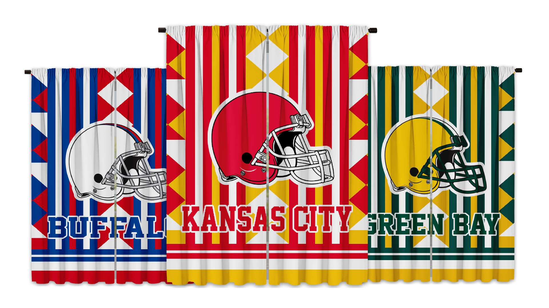 thumbnail video image 2 of New England Curtains for Bedroom, Blackout Curtains with Rod Pockets Top, Football Style Drapes for Windows Living Room 2 Panels, 72" W x 84" L, 2 of 7