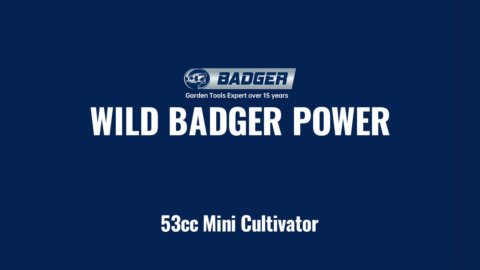 thumbnail video image 2 of WILD BADGER POWER Garden Tiller 53cc Mini Cultivator 15-inch., 2 of 8