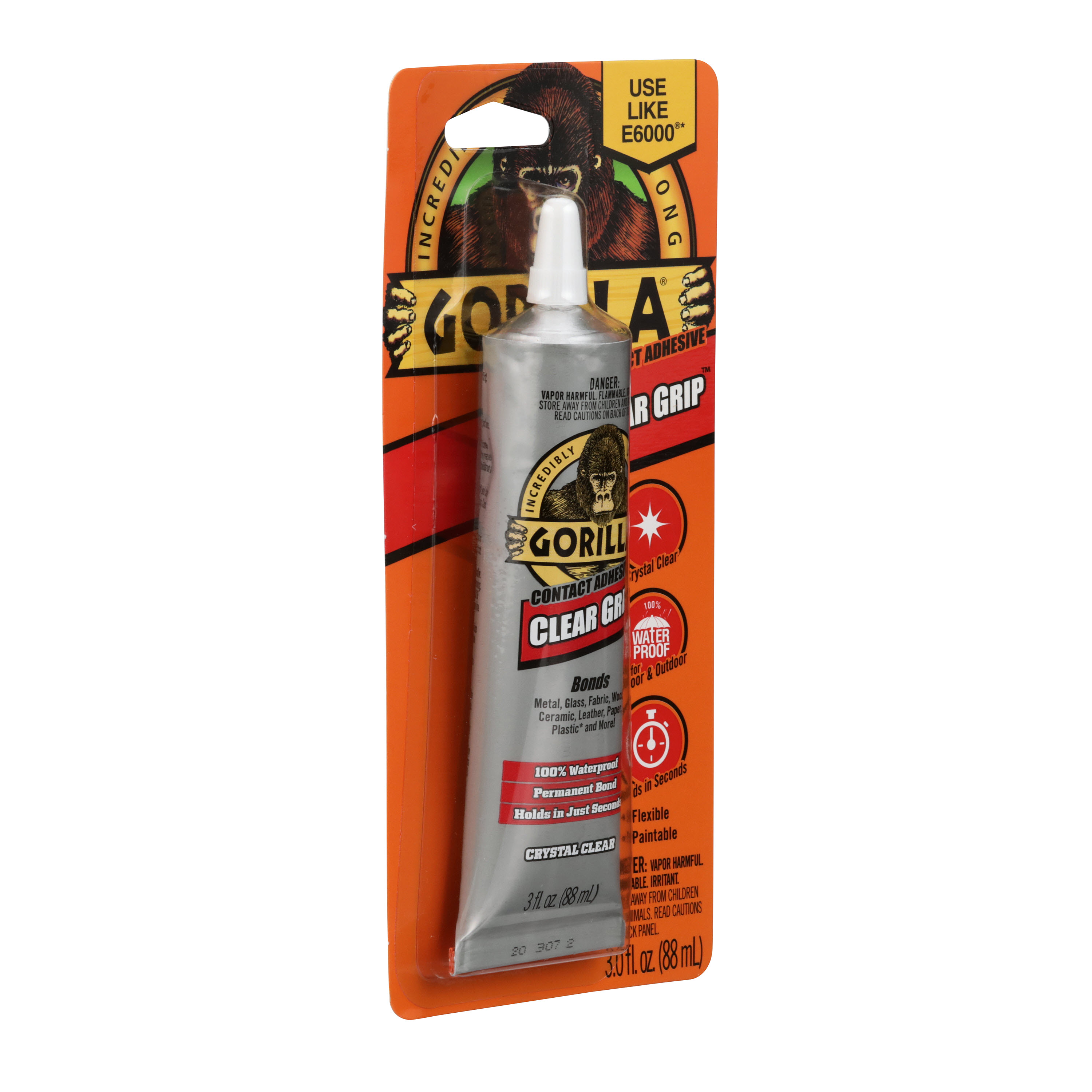 Gorilla 3 oz Clear Grip Contact Adhesive