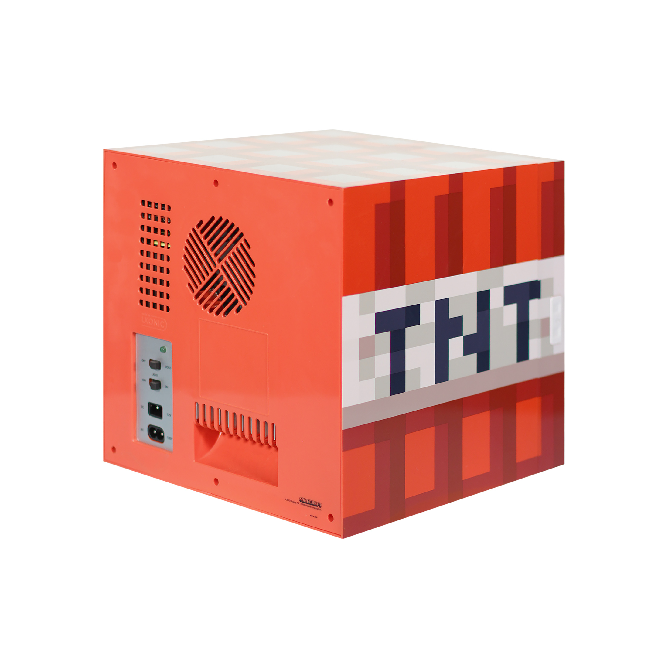 Minecraft TNT Square Thermoelectric Mini Fridge, 10.4'' x10'' x10