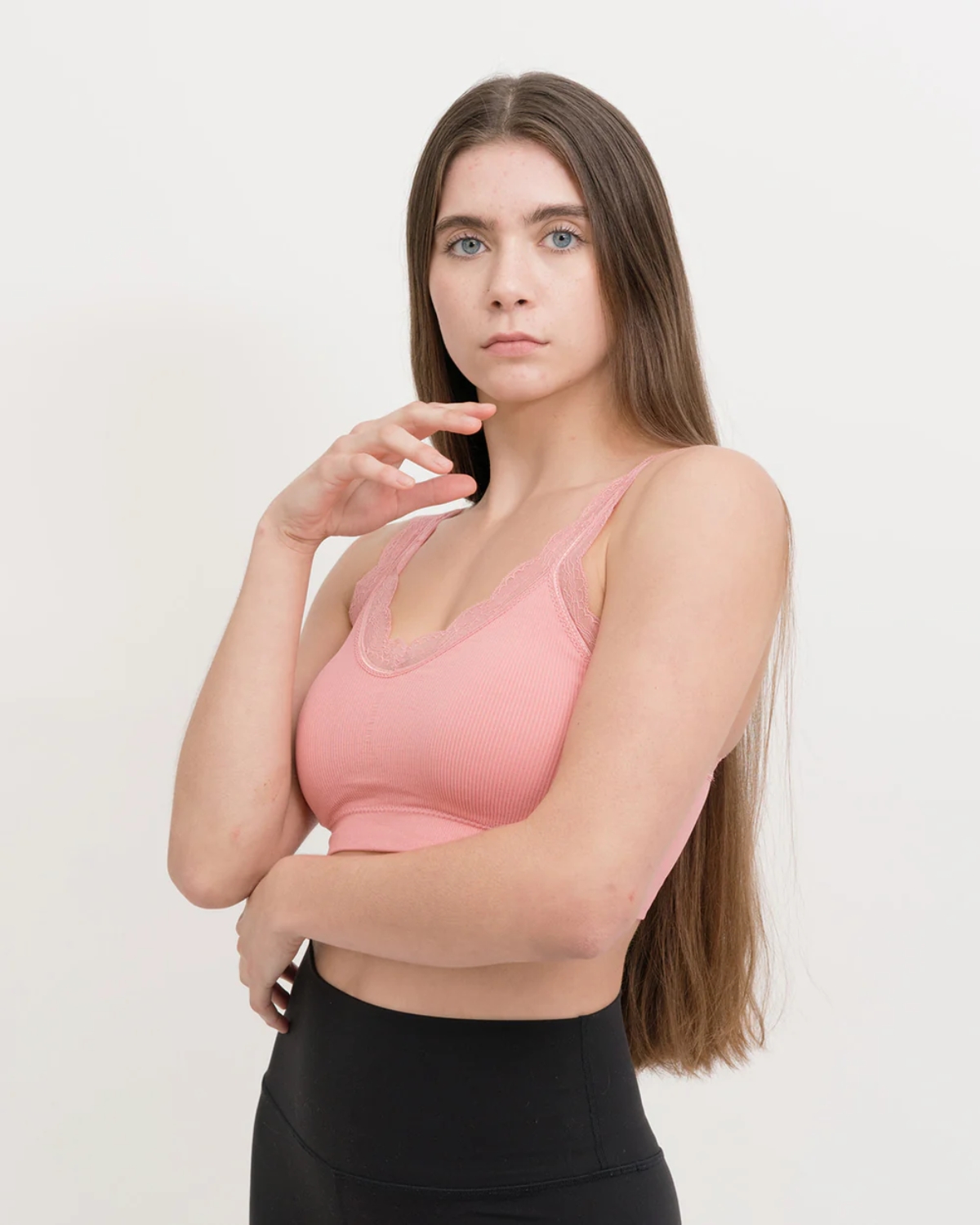 thumbnail video image 2 of Coobie Women's Lace Lover Bra 9140, Seamless Wireless Bralette with Lace Trim, 2 of 8