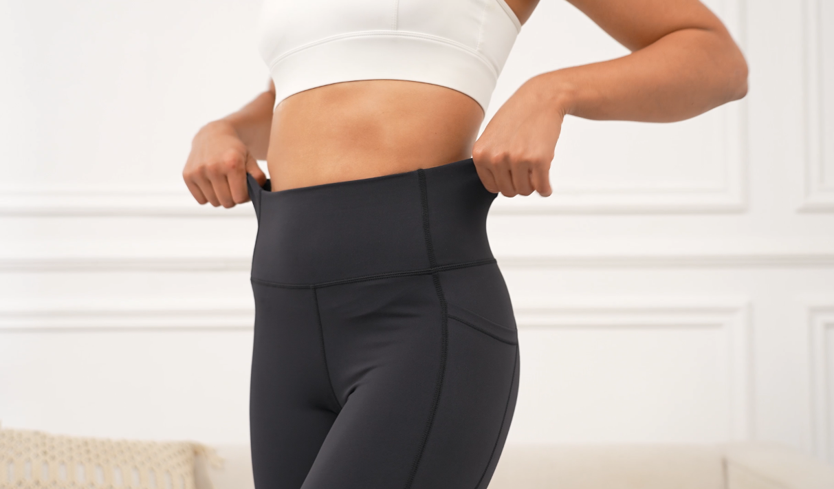 thumbnail video image 2 of Cadmus Womens High-Waist Stretch Yoga Shorts Ultra Soft Naked Feeling Workout Shorts with Lycra Fabric for Running & Gym, 2 of 10