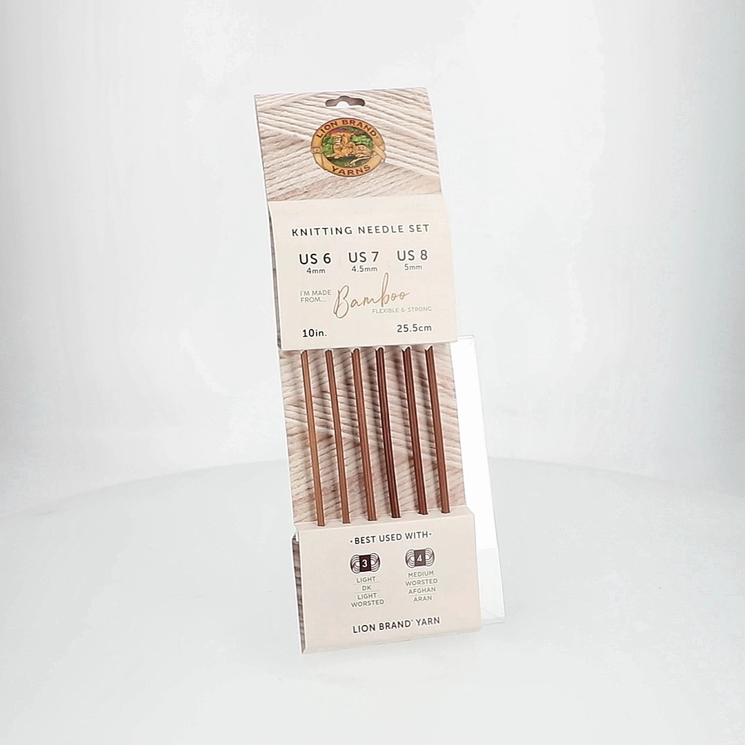 Lion Brand Yarn 401-1902 Bamboo Knitting Needle Set 10" Size 6, 7, 8 -  Walmart.com