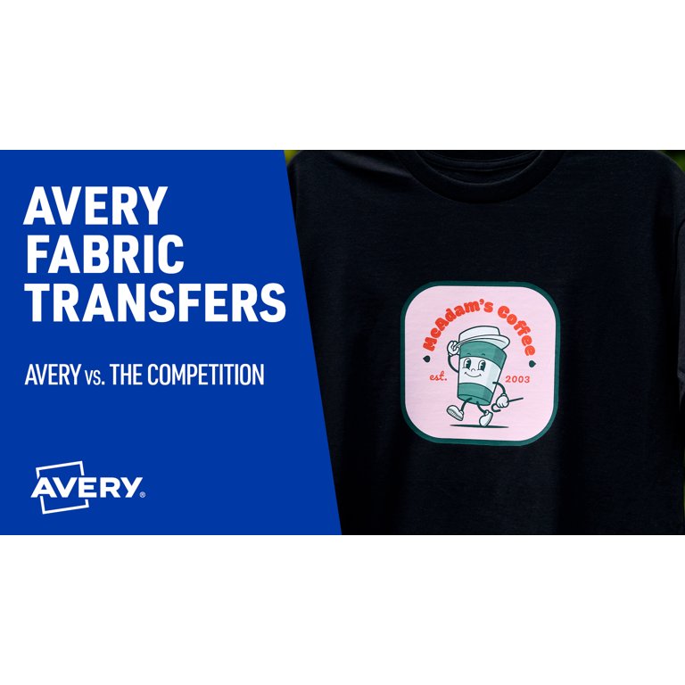 avery-diy-inkjet-printable-iron-on-heat-transfers-for-light-fabric-8-5-x-11-6-sheets-walmart-com