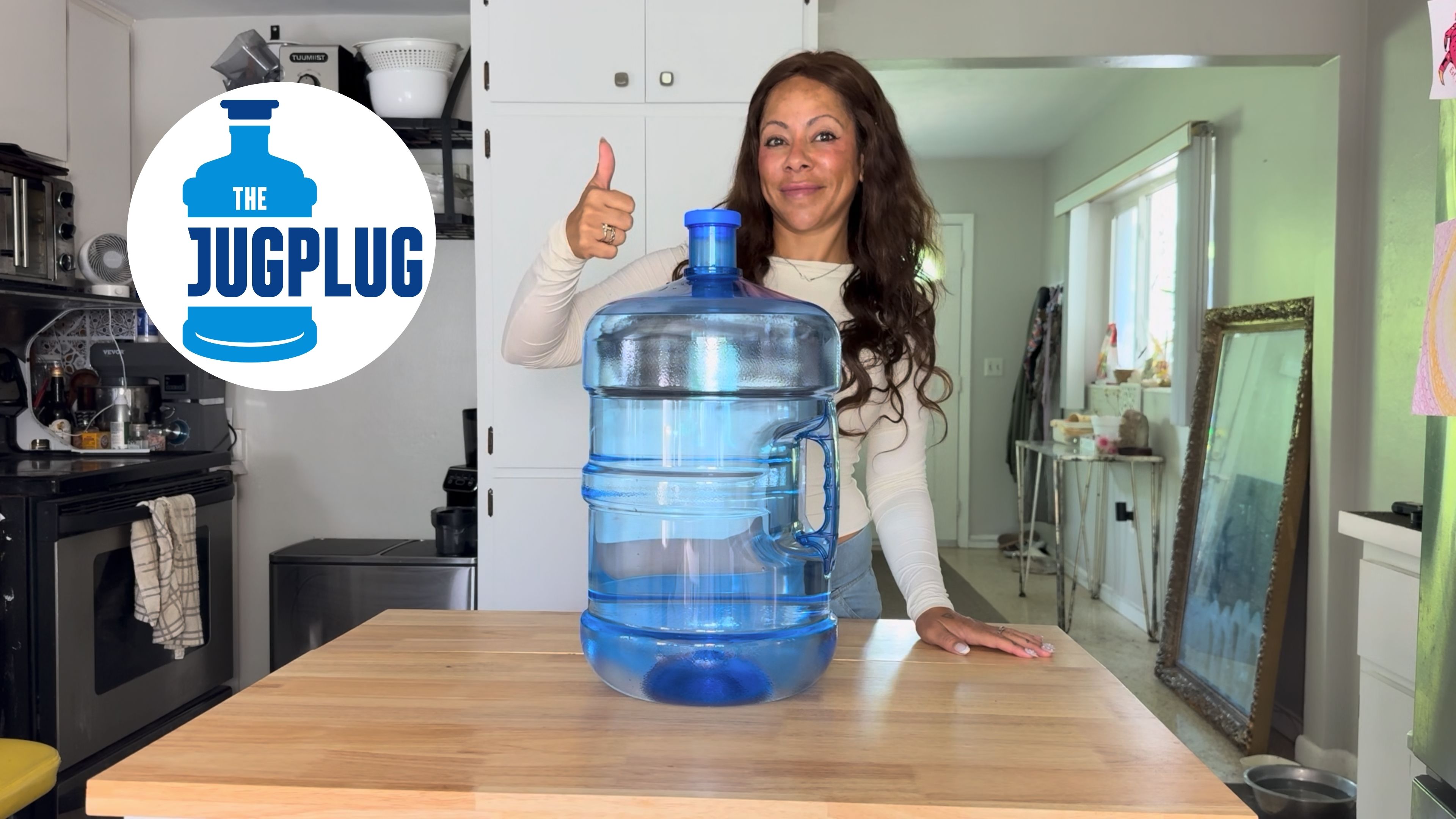thumbnail video image 2 of The Jug Plug Original Silicone Water Jug Cap, 2-Pack, for Standard 5-Gallon Water Bottles, 2 of 9