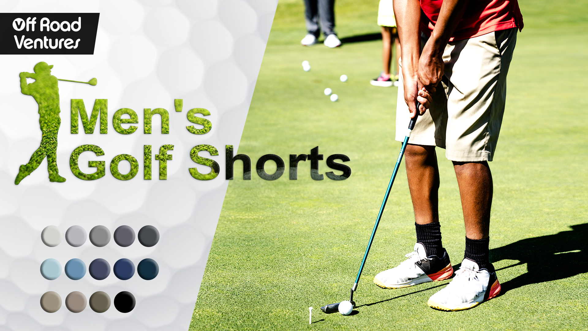 thumbnail video image 2 of Off Road Ventures Men Golf Shorts Quick Dry Fit Lightweight Stretch 9" Inseam Work Hiking Shorts, 2 of 7