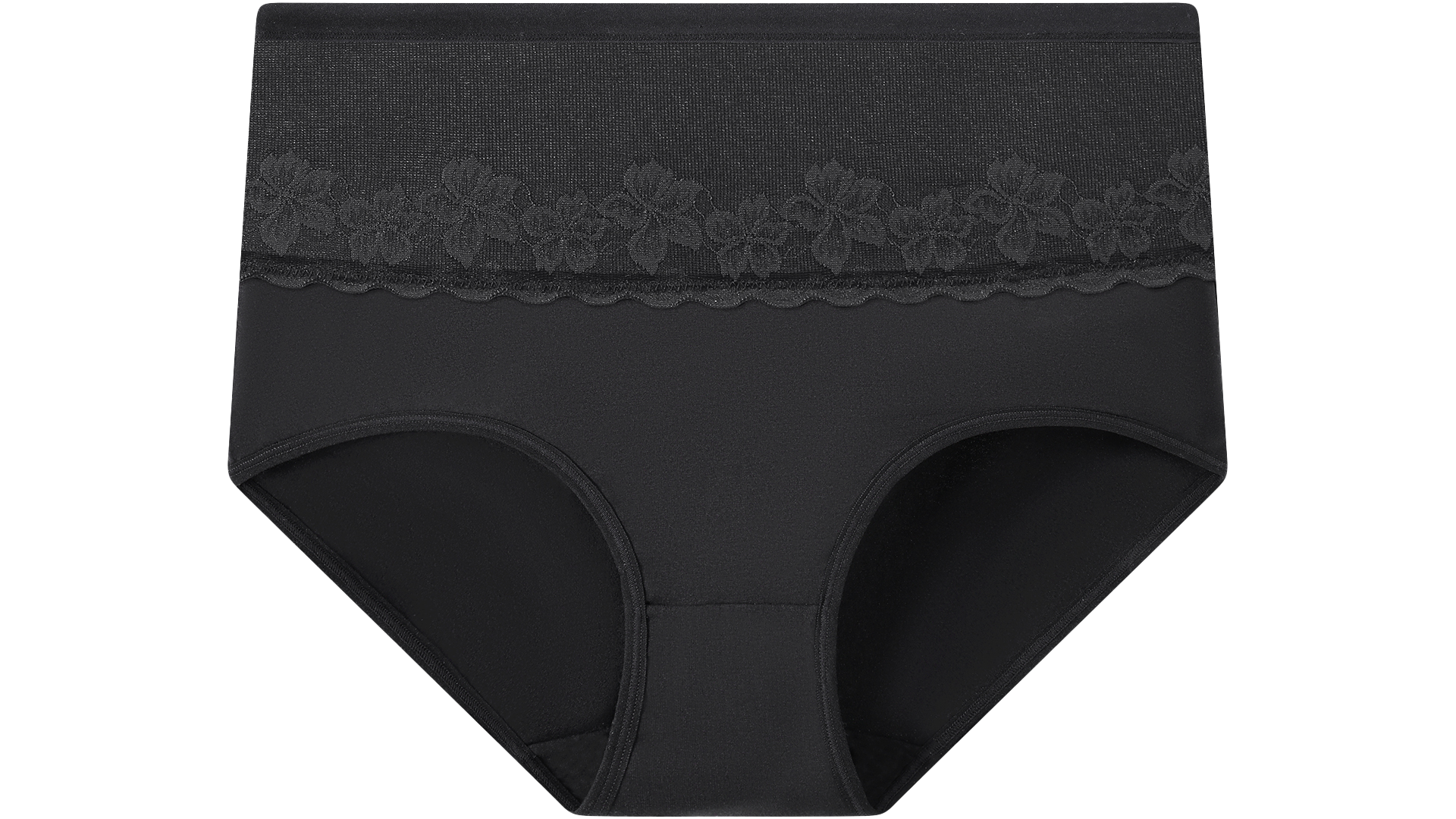 thumbnail video image 2 of Women's fashion transparent lace high-waisted panties 4 packs, 2 of 7