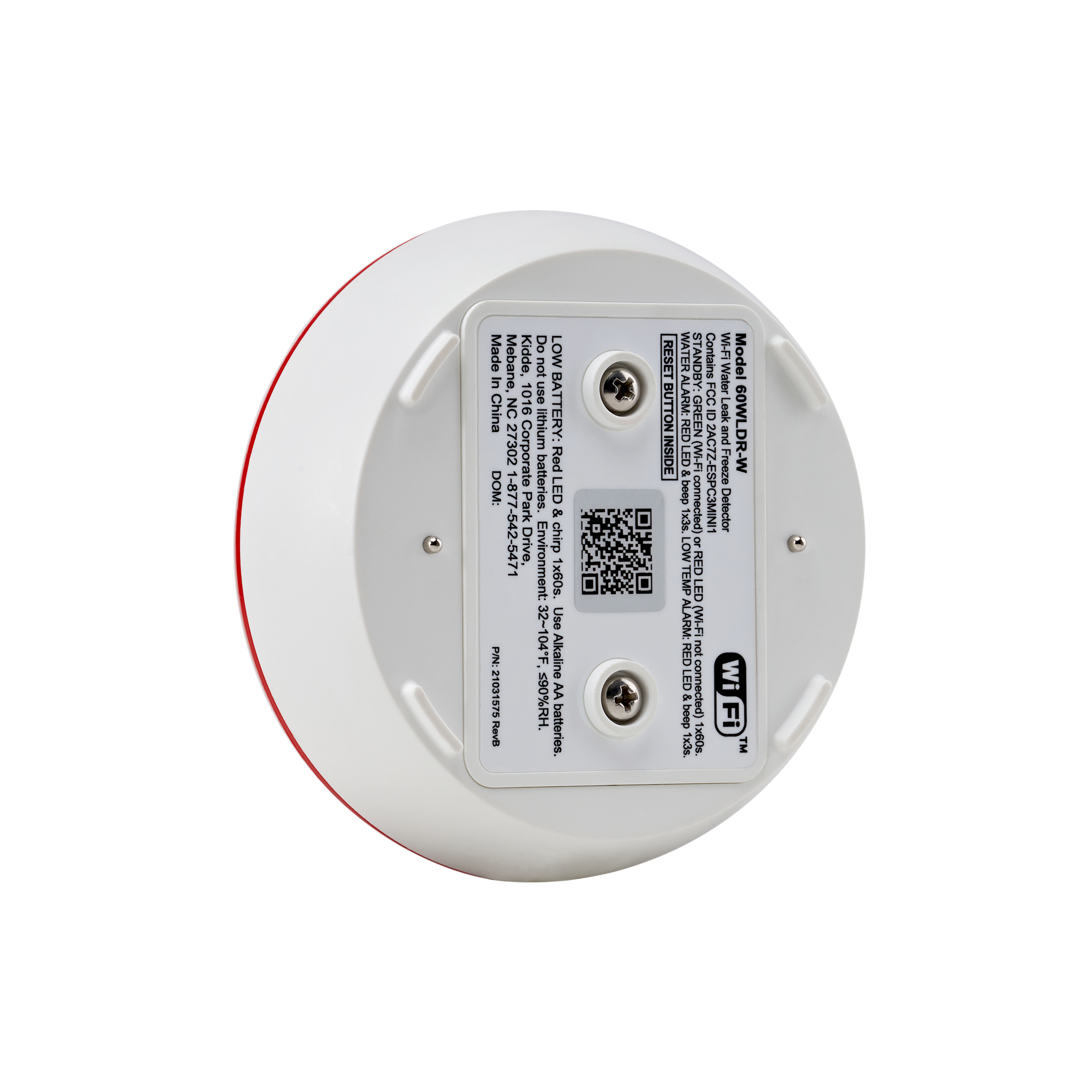 Kidde Battery Operated Smart Water Leak Detector Freeze Alarm