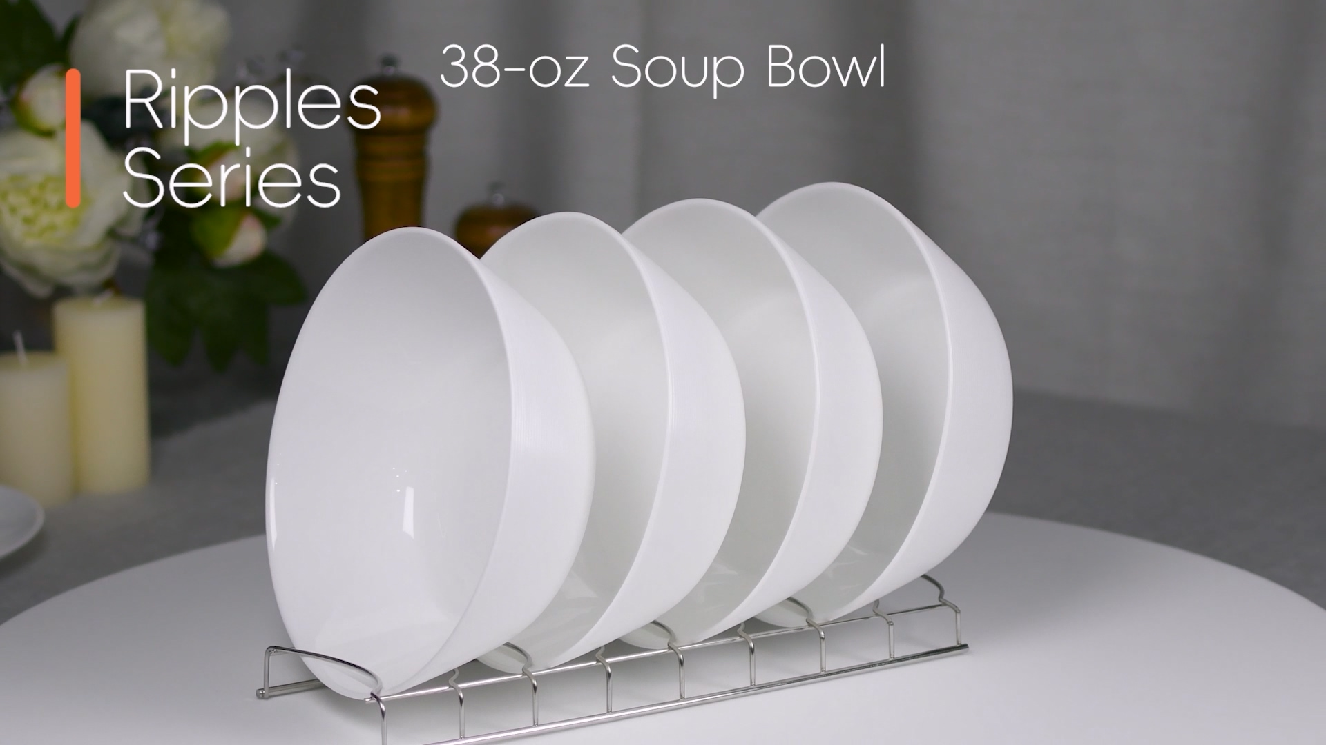 thumbnail video image 2 of LaGlint 38-oz Soup Bowl, Opal Glass, White, Dishwasher and Microwave Safe, 4-Pack, 2 of 10