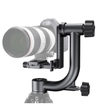 thumbnail video image 2 of K&F CONCEPT Aluminum Alloy 360 Degree Panoramic Gimbal Tripod Head with 1/4'' Standard Quick Release Plate, 2 of 10