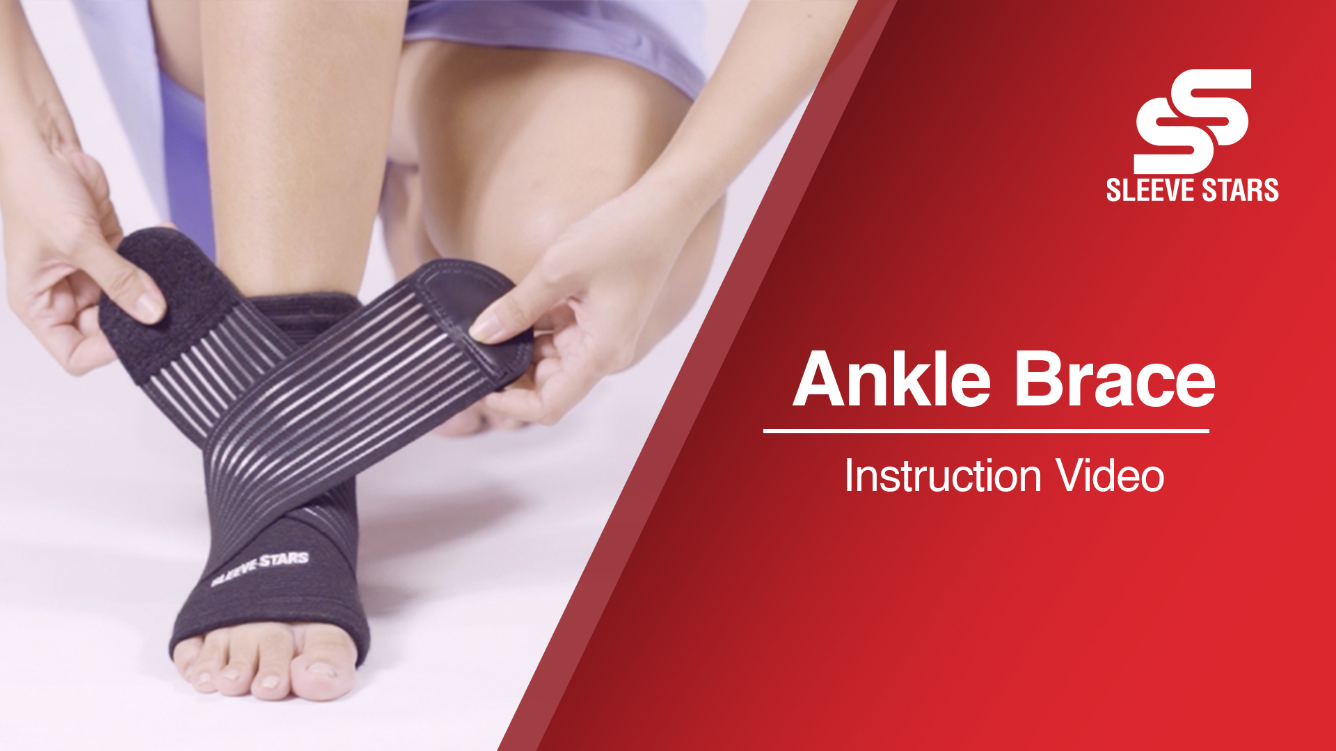 thumbnail video image 2 of Sleeve Stars Ankle Brace for Sprained Ankle, Ankle Support for Women & Men, Single, Gray, Small, 2 of 10
