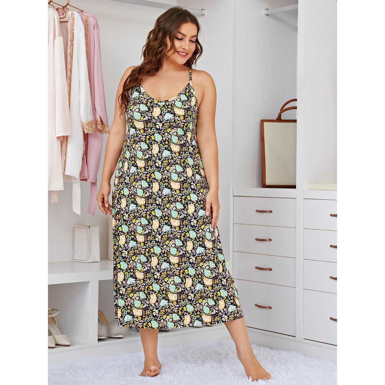 thumbnail video image 2 of ebukurty Plus Size Nightgowns for Women Sleeveless Soft Sleepwear, Sizes 1XL-4XL, 2 of 8