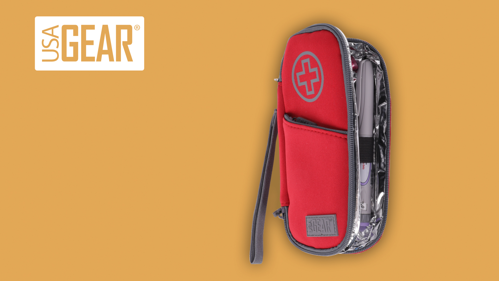 thumbnail video image 2 of USA Gear Insulin Cooler Travel Case for Insulin Pen Needles, Glucose Gel & more Diabetes Items, 2 of 10