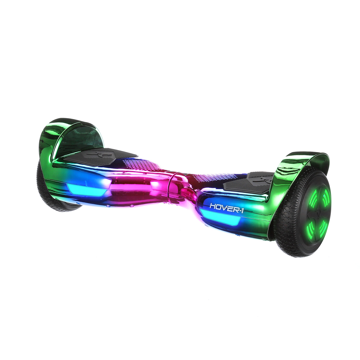 Hover 1 Helix Hoverboard for Teens 6.5 in Wheels LED Lights Bluetooth Speaker 160 lbs Max Weight Iridescent